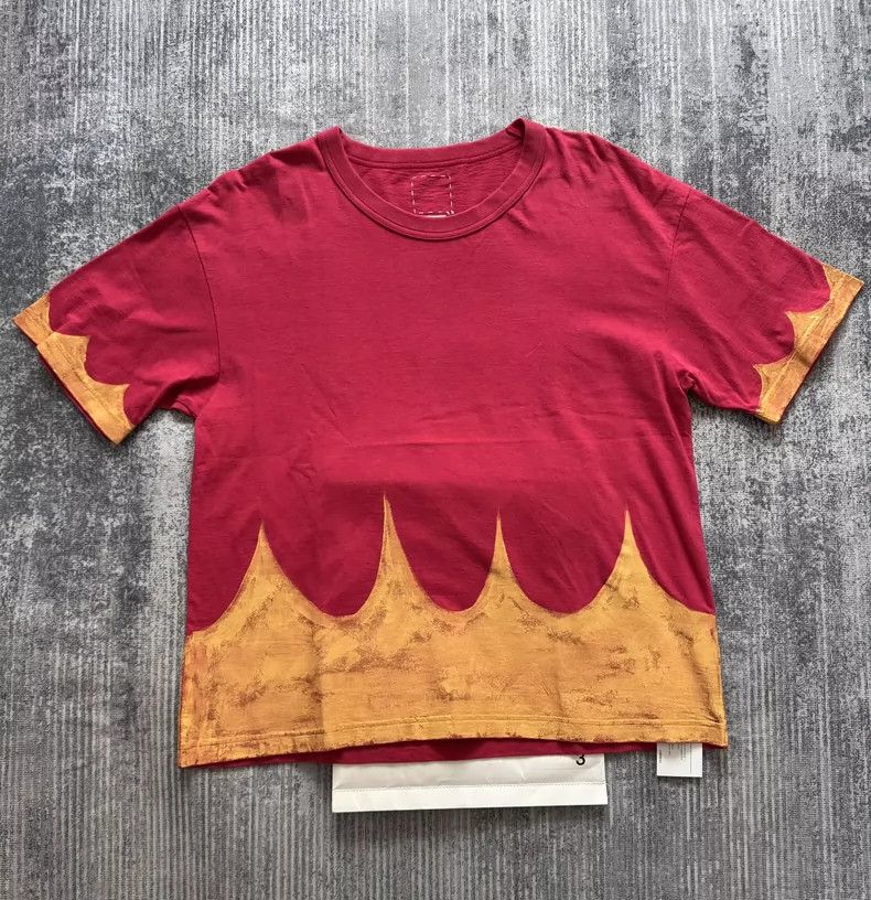 Visvim VISVIM Flamma Jumbo Tee Short Sleeve Red Size US M / EU 48-50 / 2 - 1 Thumbnail
