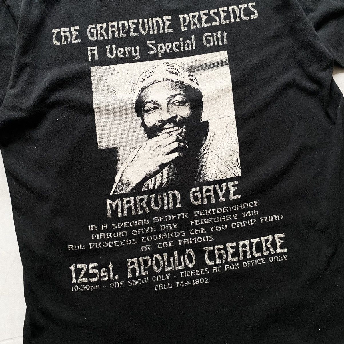 Vintage Vintage Marvin Gaye Poster Big Logo T-Shirt Tee Size US S / EU 44-46 / 1 - 2 Thumbnail