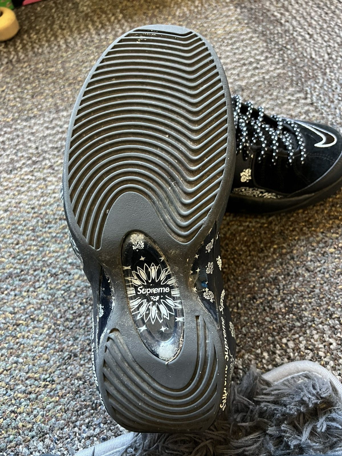 Nike × Supreme Supreme Zoom Flight 95 “Black Paisley” Size US 9 / EU 42 - 7 Thumbnail