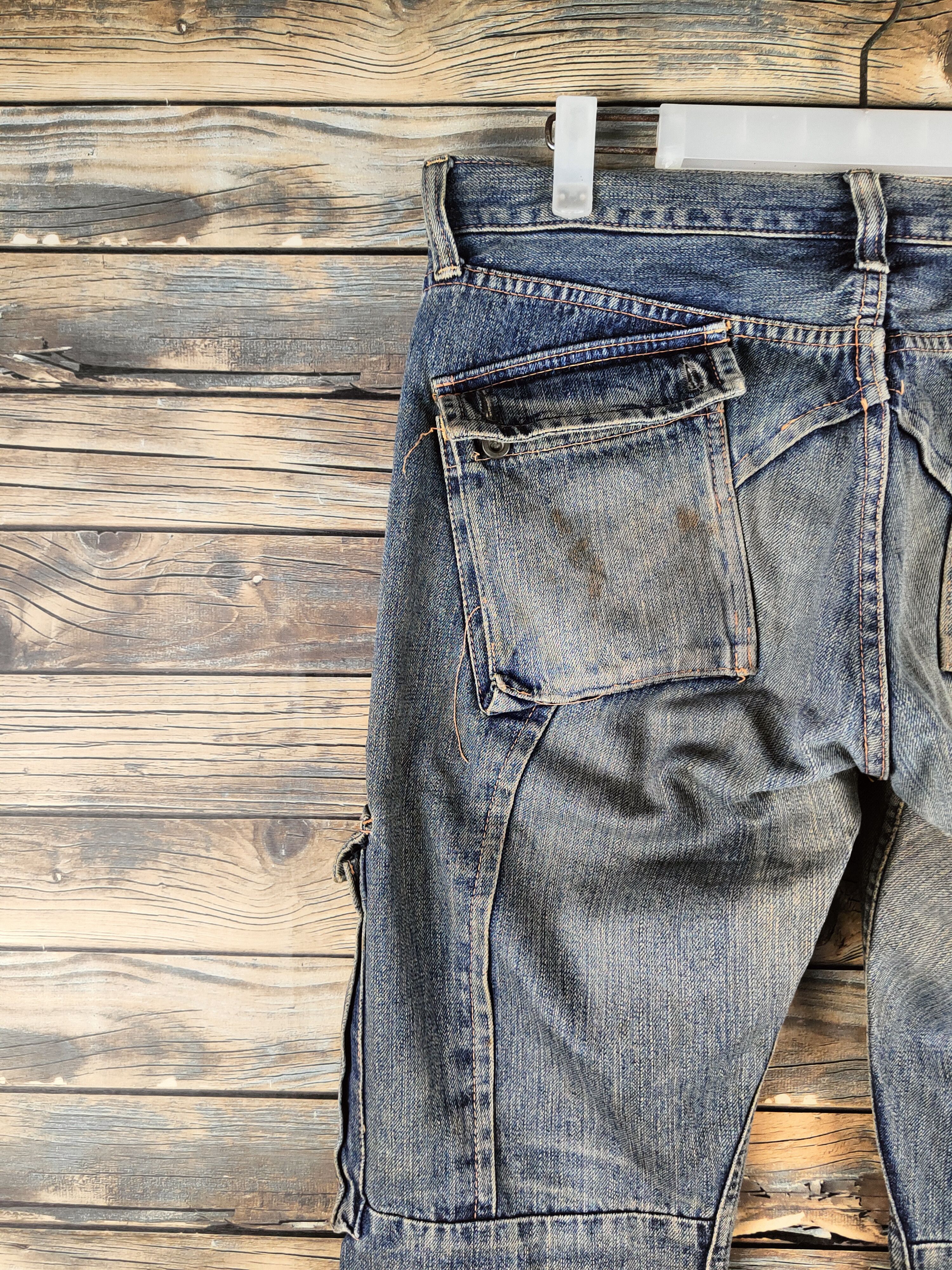 Johnbull DL Johnbull Blue Distressed Ripped Jeans #46-896 Size US 33 - 8 Thumbnail