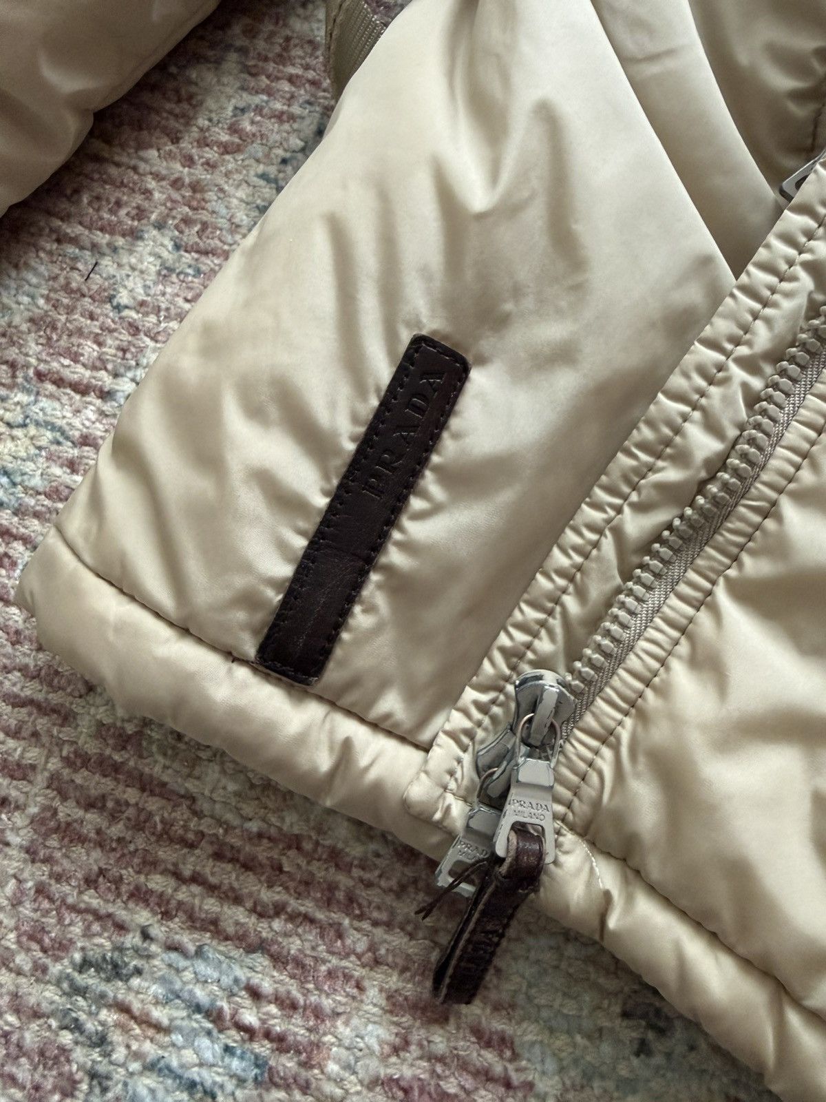 Prada Prada Sport Linea Rossa Hooded Nylon Jacket Beige Size S / US 4 / IT 40 - 9 Thumbnail