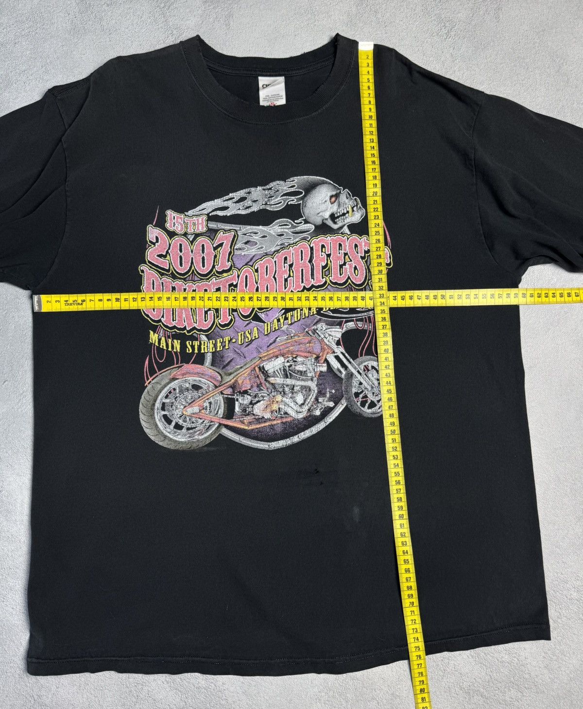 Anvil Biketoberfast 2007 Double Sided Print Motorcycle Shirt Anvil Size US XL / EU 56 / 4 - 16 Thumbnail