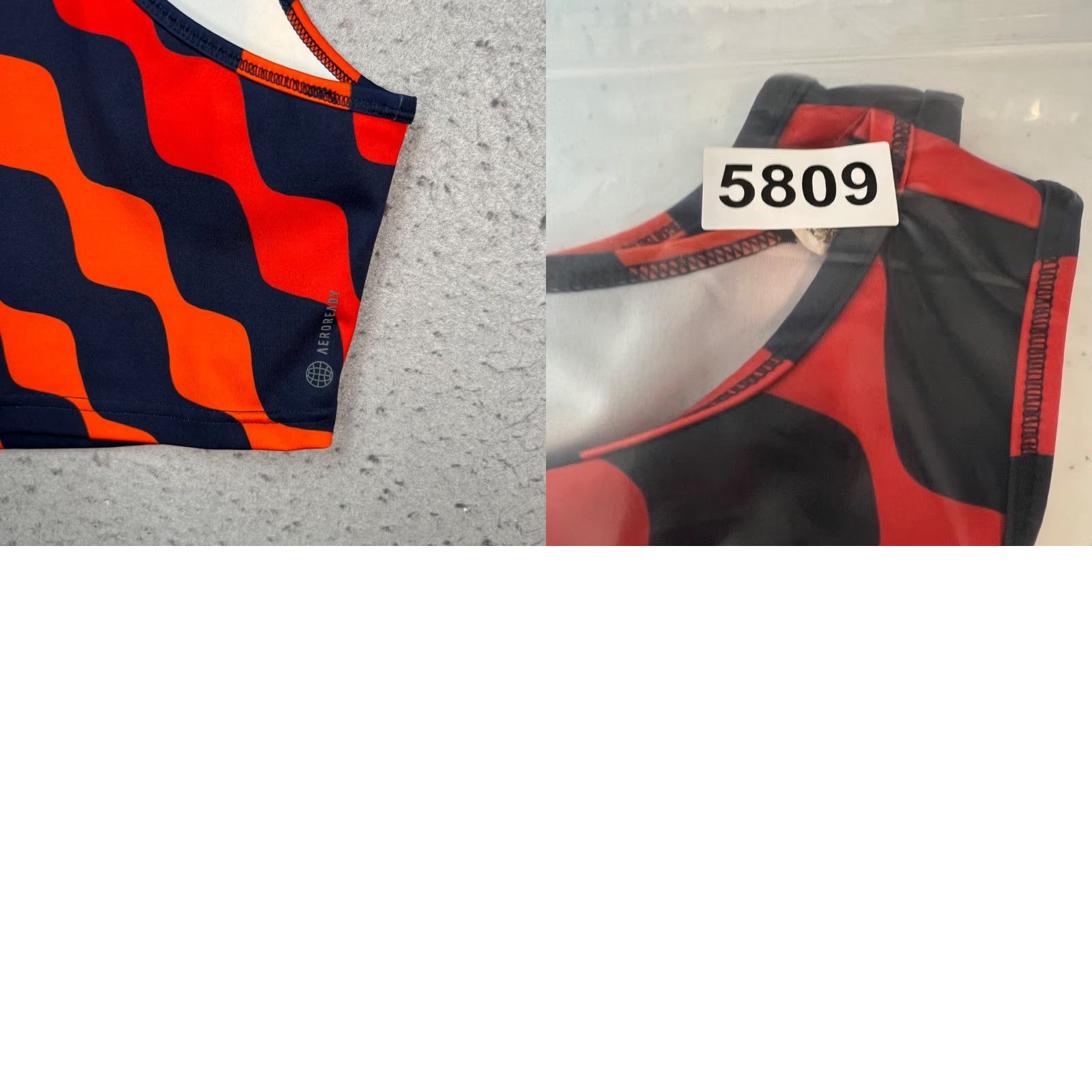 Adidas Adidas x Marimekko Womens Small Crop Top Tank Red Navy Wavy Pattern Athletic Shirt Cropped Summer Activewear Womens XS/S? Size S / US 4 / IT 40 - 8 Thumbnail