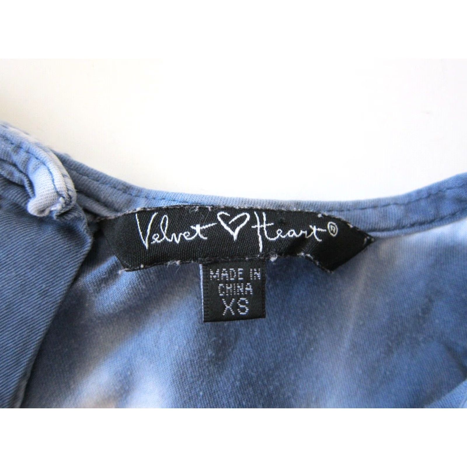 Velvet Velvet Heart Dress Tank XS Sleeveless Tie Dye Pocket Blue Rayon Knee Length Women Regular Colorful 90s Theme? Size XS / US 0-2 / IT 36-38 - 4 Thumbnail