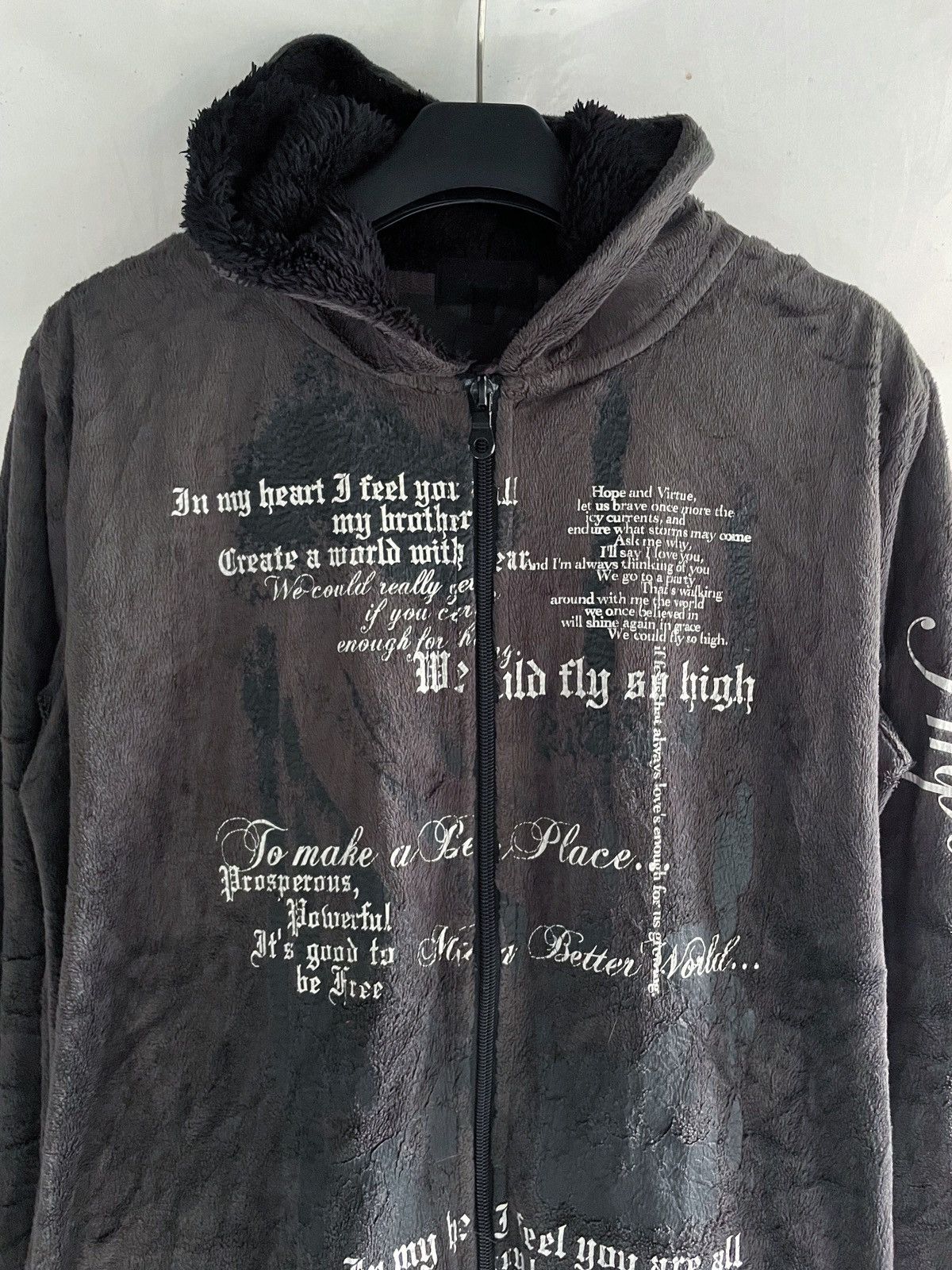 Yasuyuki Ishii JAPANESE SPINASH POEM QUOTES ZIP HOODIE Size US M / EU 48-50 / 2 - 3 Thumbnail
