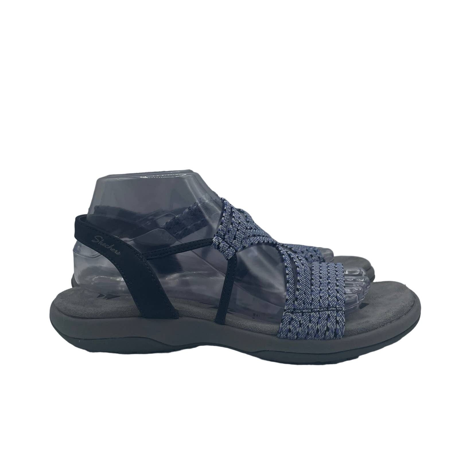 SKECHERS Skechers Reggae Slim Sandals Outdoors Blue Womens 9 Size US 9 / IT 39 - 1 Thumbnail