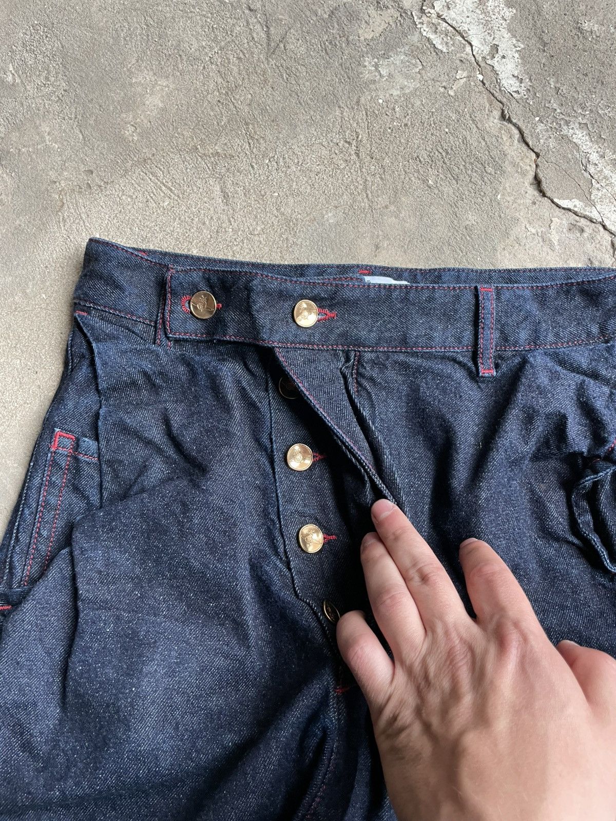 Vivienne Westwood Vivienne Westwood Orb Asymmetric Drunken Alcoholic Jeans Size US 30 / EU 46 - 5 Thumbnail