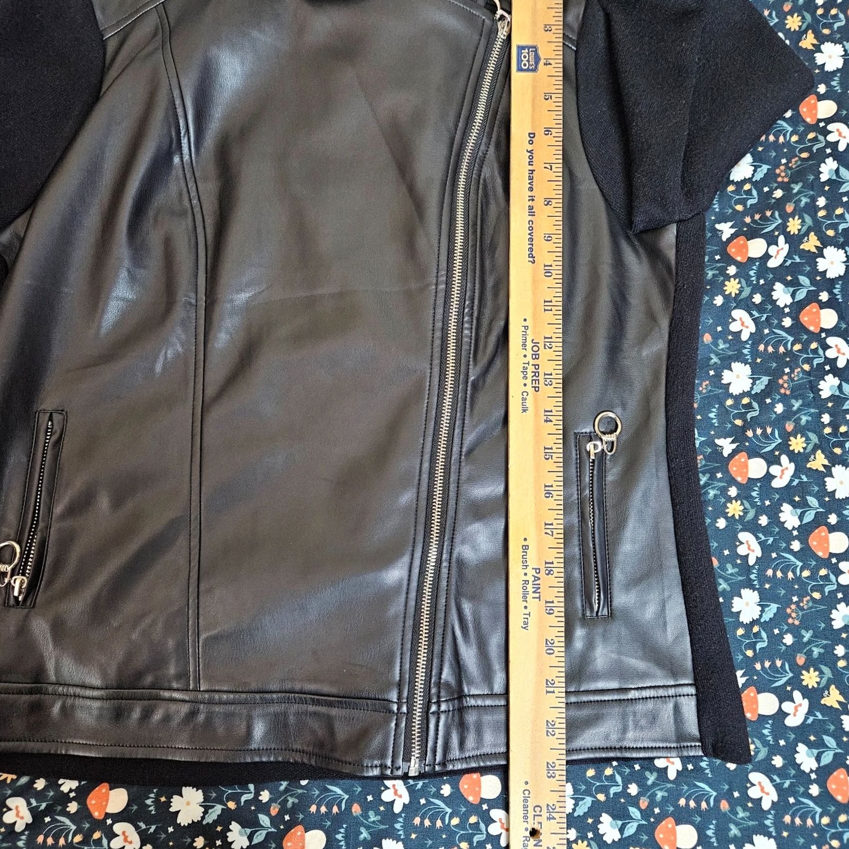 Joie JOIE Jacket Women’s Black Faux Leather Outer Shell Size M Regular Lightweight Polyester Zip Long Sleeve Solid Jacket Women Size M / US 6-8 / IT 42-44 - 4 Thumbnail