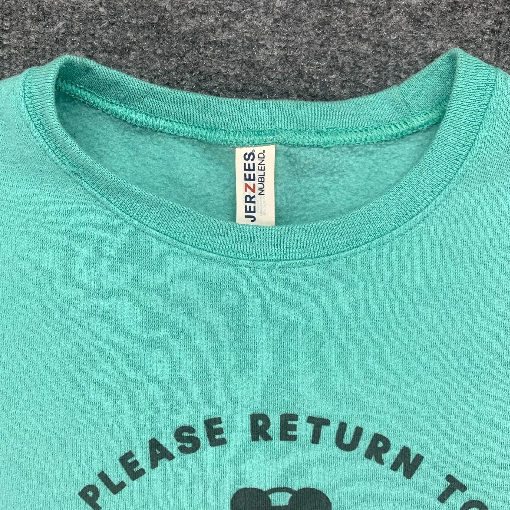 Jerzees VINTAGE Jerzees Nublend Sweatshirt Womens Large Blue Pullover Mickey & Co Graphic Print Size L / US 10 / IT 46 - 4 Thumbnail