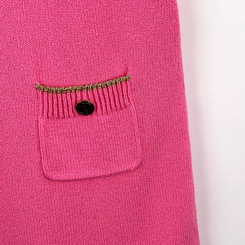 Gucci Gucci Pink bordered cotton round-neck sleeveless knitted d Size XS / US 0-2 / IT 36-38 - 4 Thumbnail