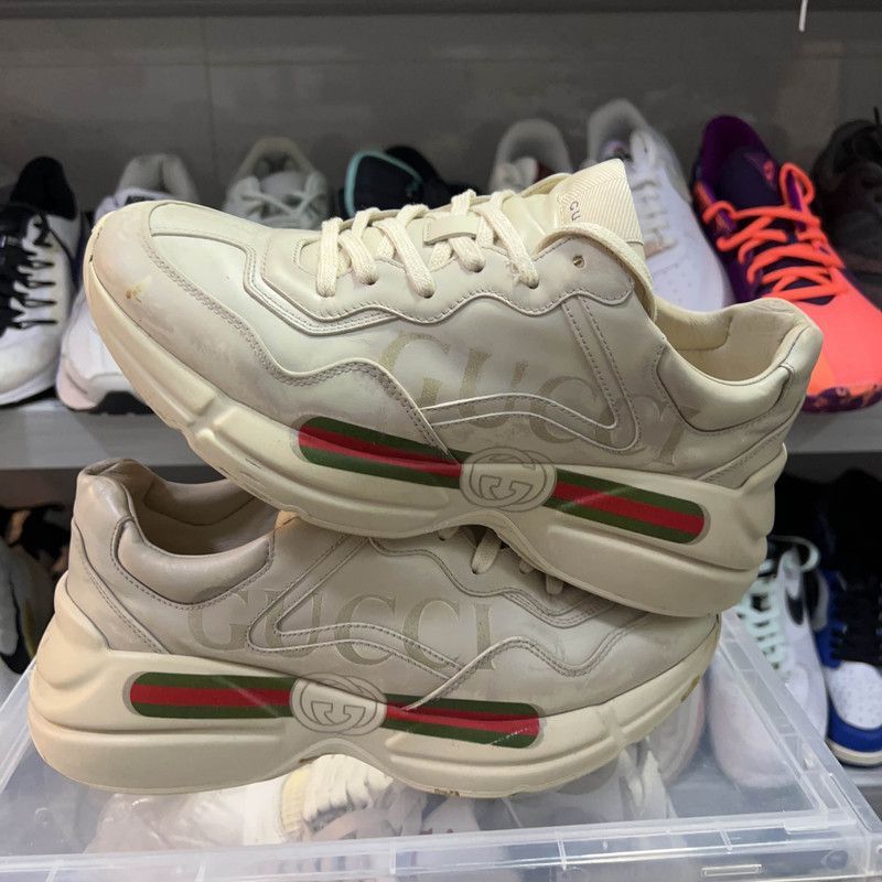 Gucci Gucci Rhyton Logo White Low-Top Sneakers Size US 8.5 / EU 41-42 - 6 Thumbnail