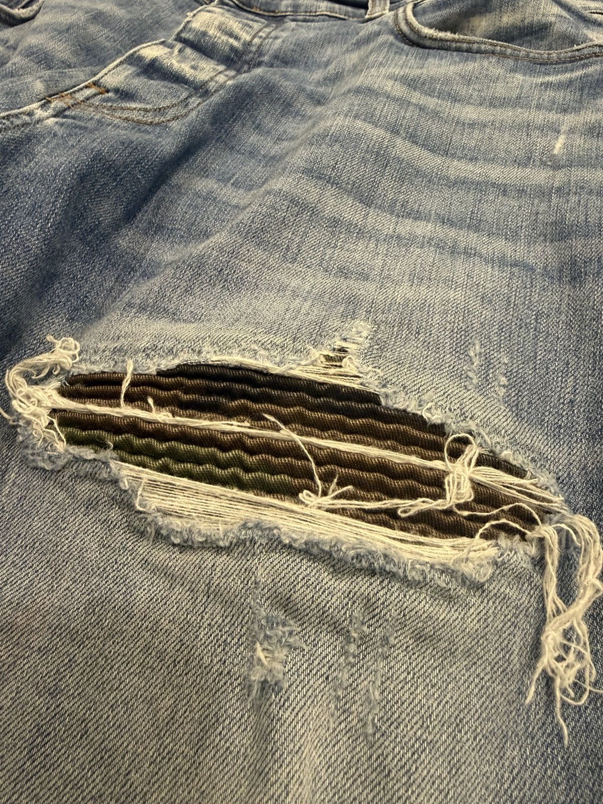 Amiri Amiri Mx1 Camo Patch Denim Jeans Size US 38 / EU 54 - 3 Thumbnail