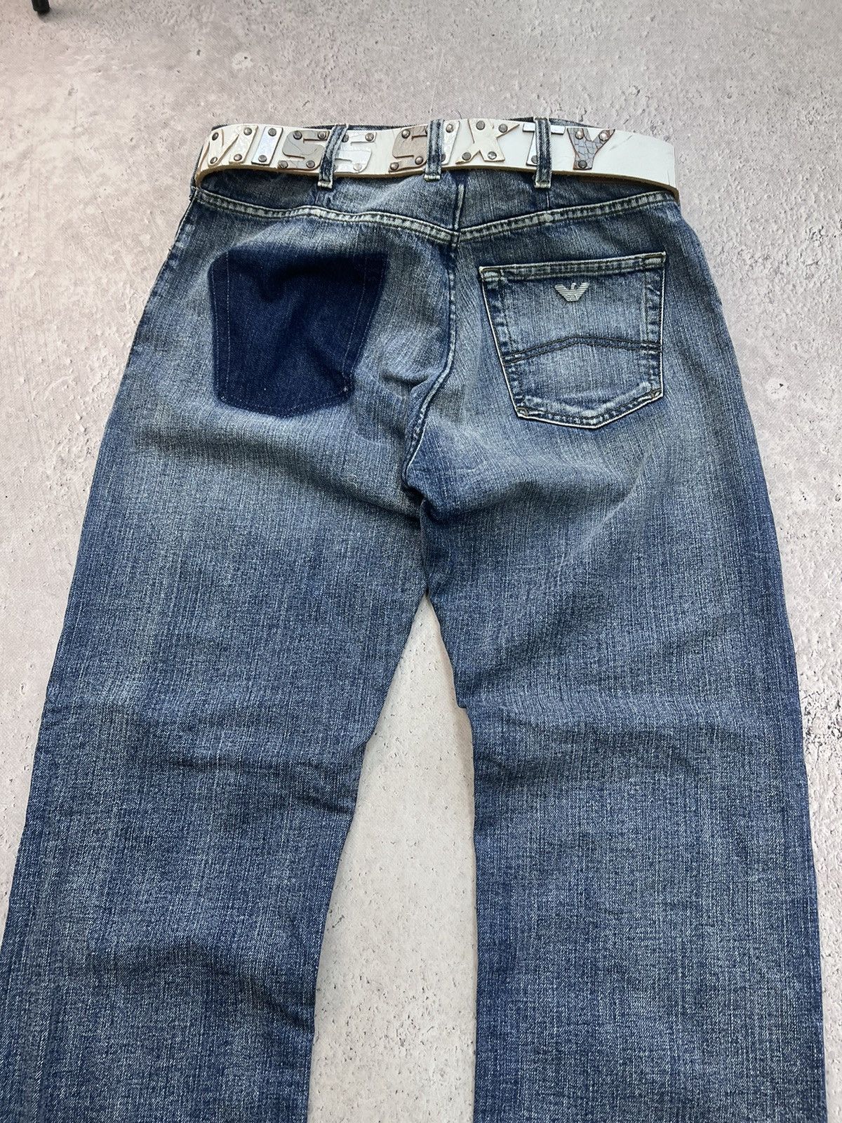 Emporio Armani Vintage Rick Owens Balenciaga Style Armani Jeans Washed 90s Size US 32 / EU 48 - 12 Thumbnail