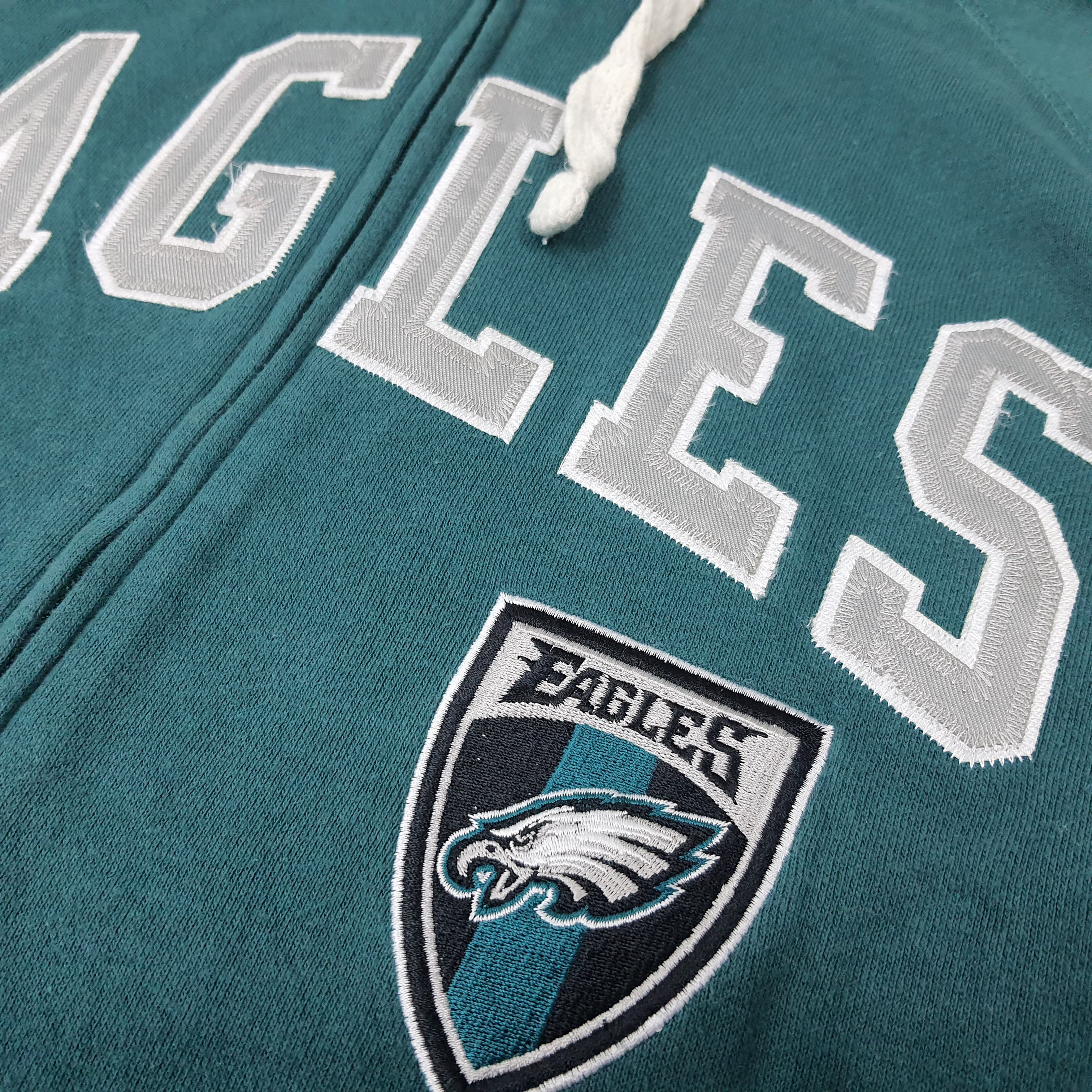 NFL Vintage NFL Eagles Sports Team Zipper Hoodie C270N13 Size US L / EU 52-54 / 3 - 3 Thumbnail