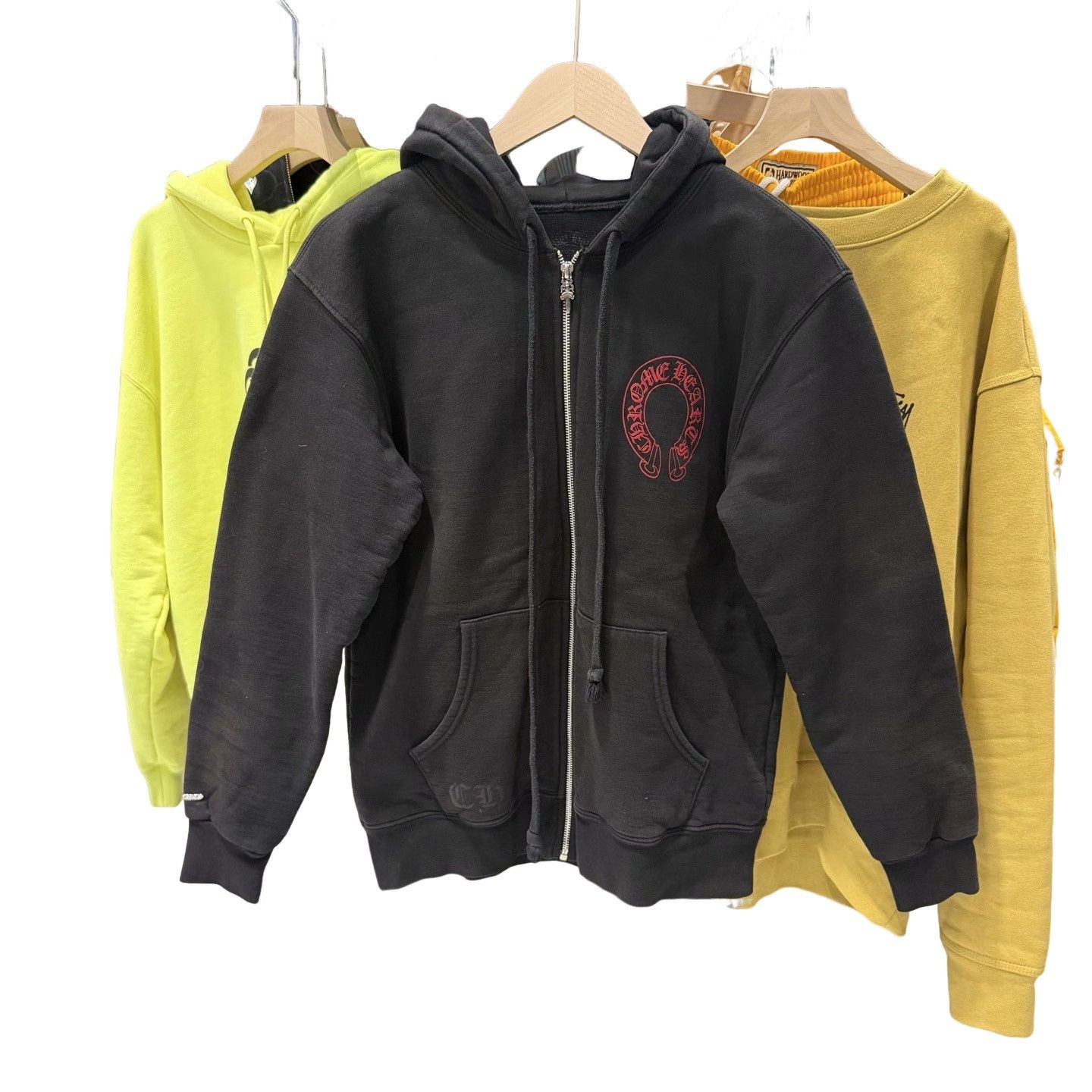 Chrome Hearts Chrome Hearts Red Horseshoe Zip Hoodie Size L Size US L / EU 52-54 / 3 - 1 Thumbnail