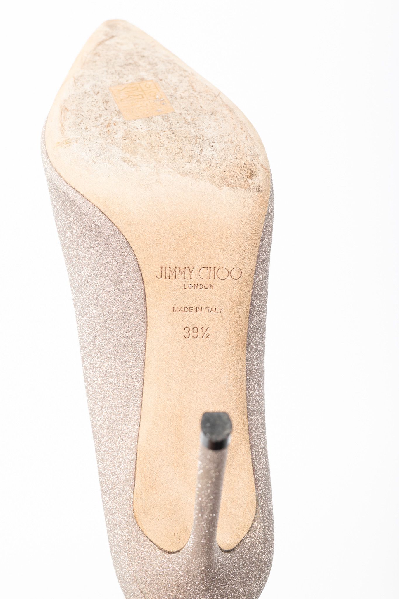 Jimmy Choo Jimmy Choo Romy Ballet Pink Glitter Pointed-Toe Pumps Size US 9 / IT 39 - 5 Thumbnail