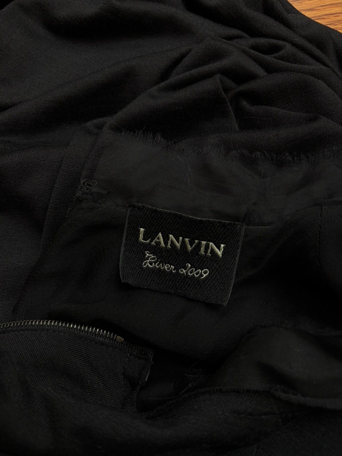 Lanvin Lanvin Alber Elbaz Runway Black Wool Silk Dress Size M / US 6-8 / IT 42-44 - 6 Thumbnail