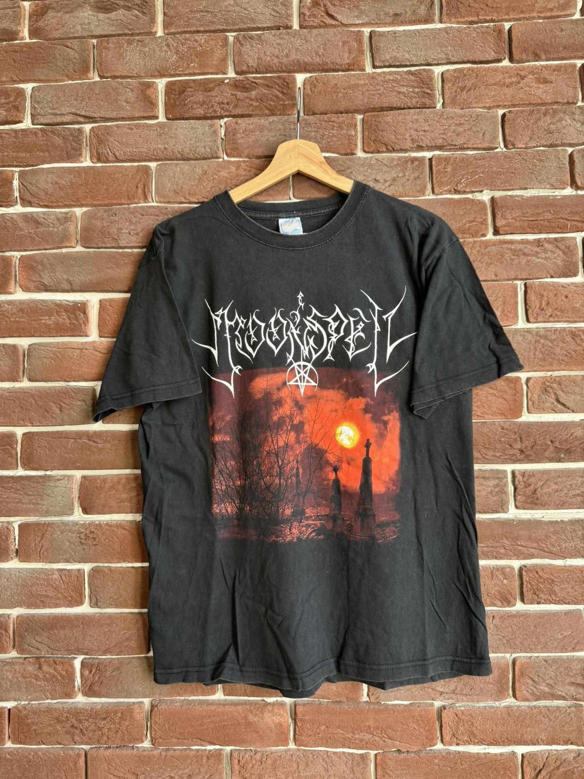 Band Tees 00s VINTAGE MOONSPELL Memorial Metal Band Tshirt Tour 90s Size US L / EU 52-54 / 3 - 1 Thumbnail