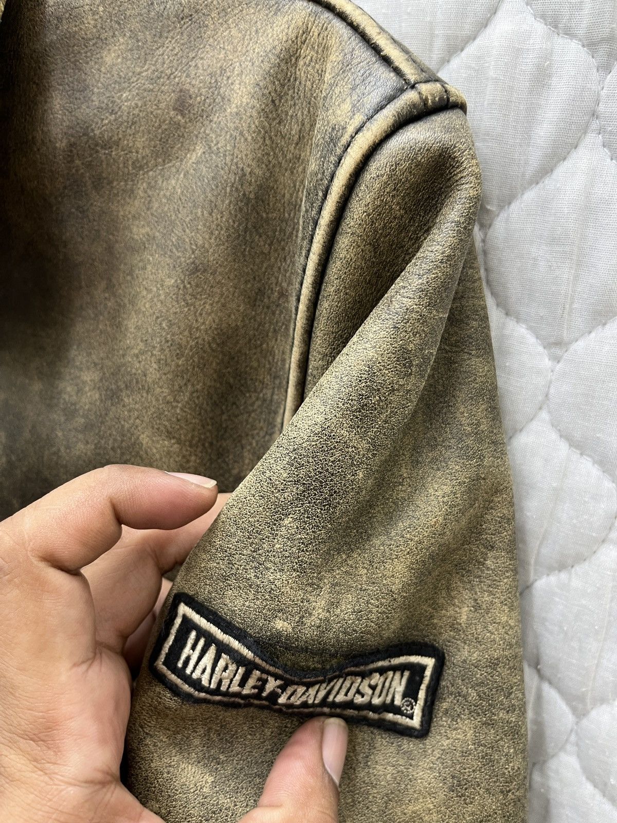 Harley Davidson 🔥🔥🔥STEALS VTG HARLEY DAVIDSON PATINA LEATHER JACKET Size US M / EU 48-50 / 2 - 14 Thumbnail