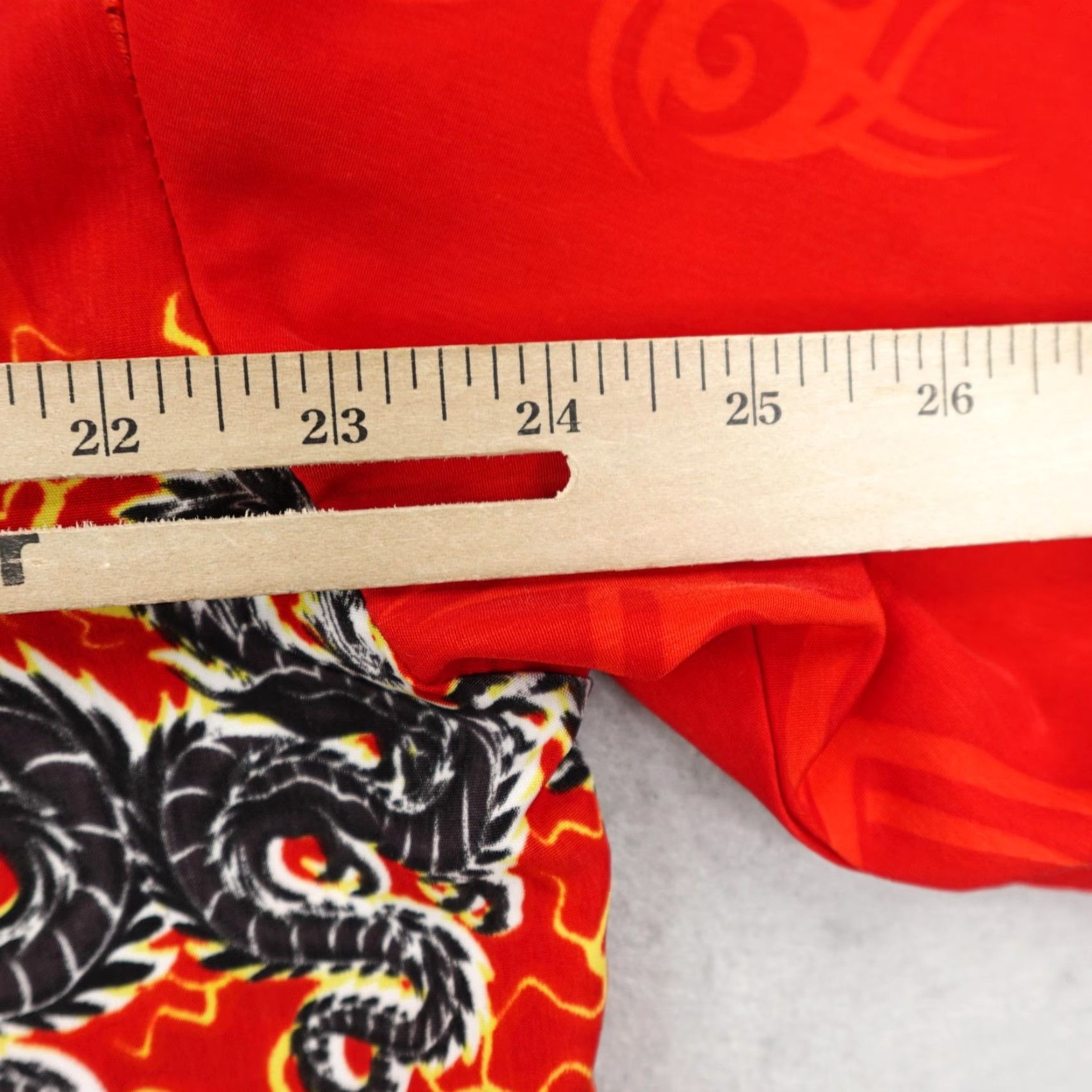 Vintage VINTAGE C-Two Shirt Mens XL Red Dragon Flames Button Up Wrap Around AOP Y2K Camp Size US XL / EU 56 / 4 - 5 Thumbnail