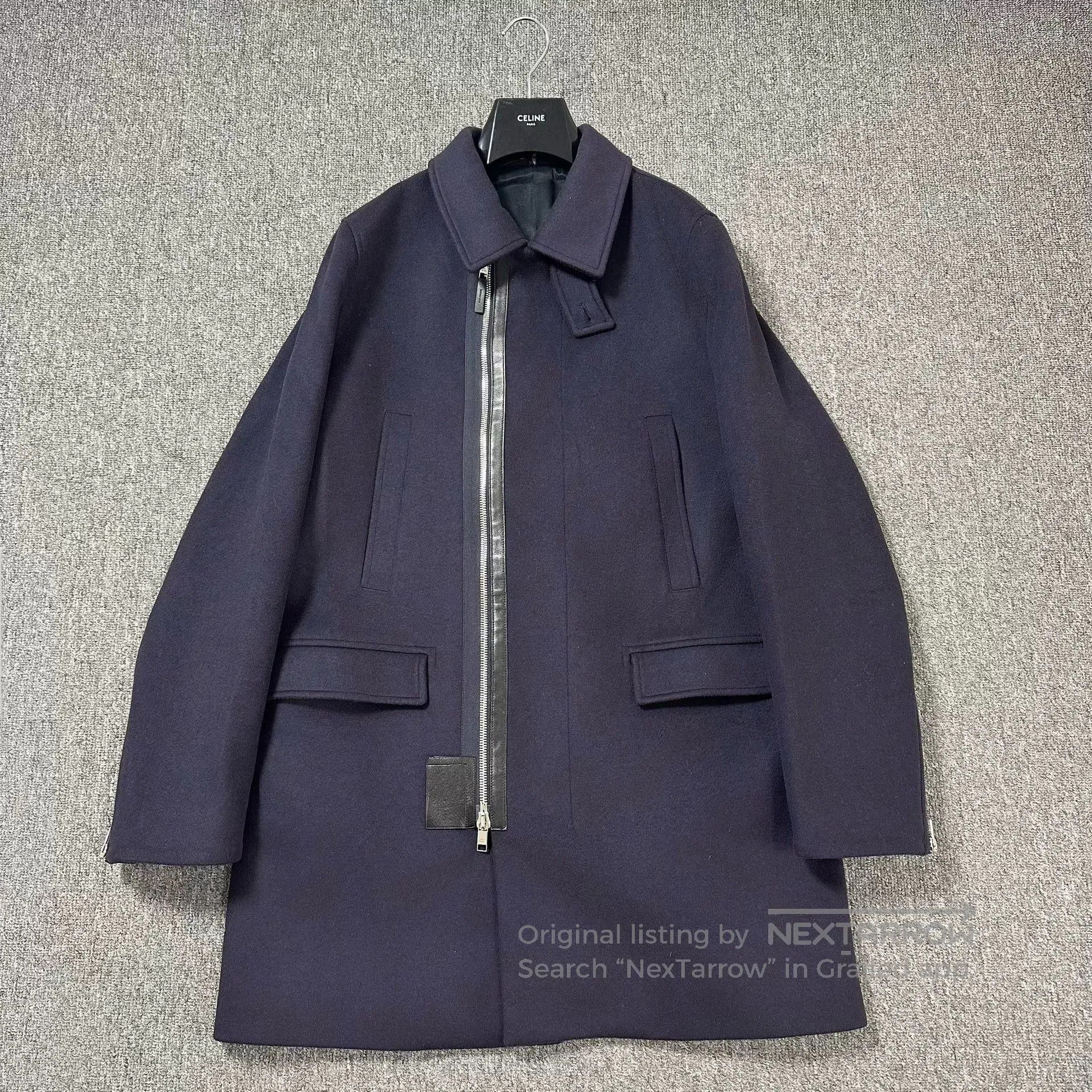 Dior Dior Navy Mid-Length Wool Coat. Size US M / EU 48-50 / 2 - 1 Thumbnail