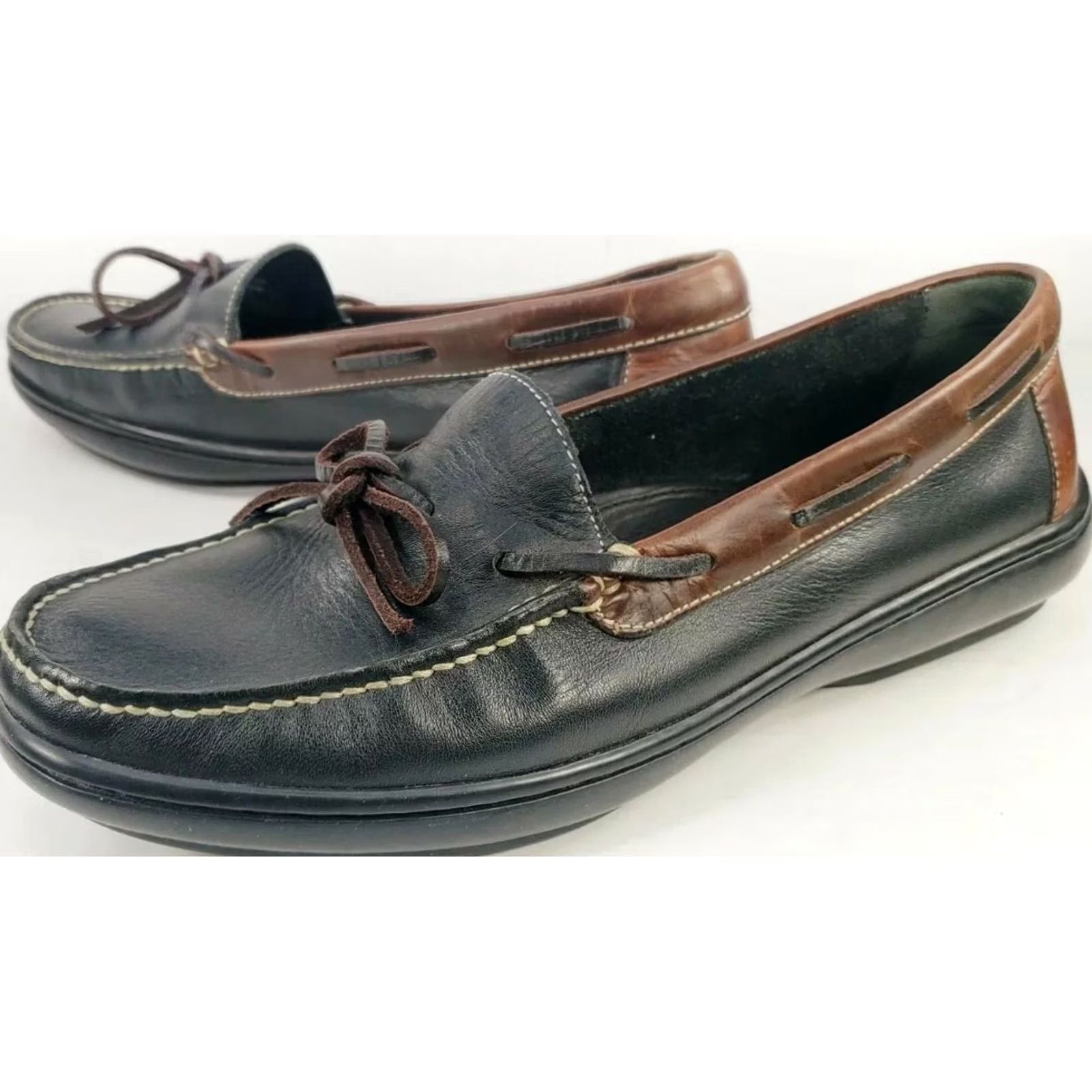 Cole Haan Cole Haan Country Black/Brown Leather Slip-On Loafers Men’s 9.5M Size 9.5M Brown Black Leather Slip-On Loafers Men’s 9.5M Cole Haan Country Size US 10 / EU 43 - 2 Thumbnail