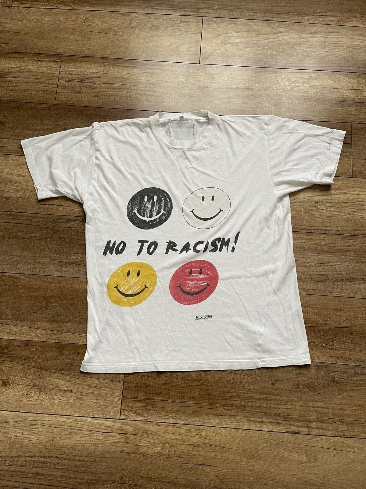 Moschino Moschino No To Racism! T-Shirt Tee Size US L / EU 52-54 / 3 - 2 Thumbnail