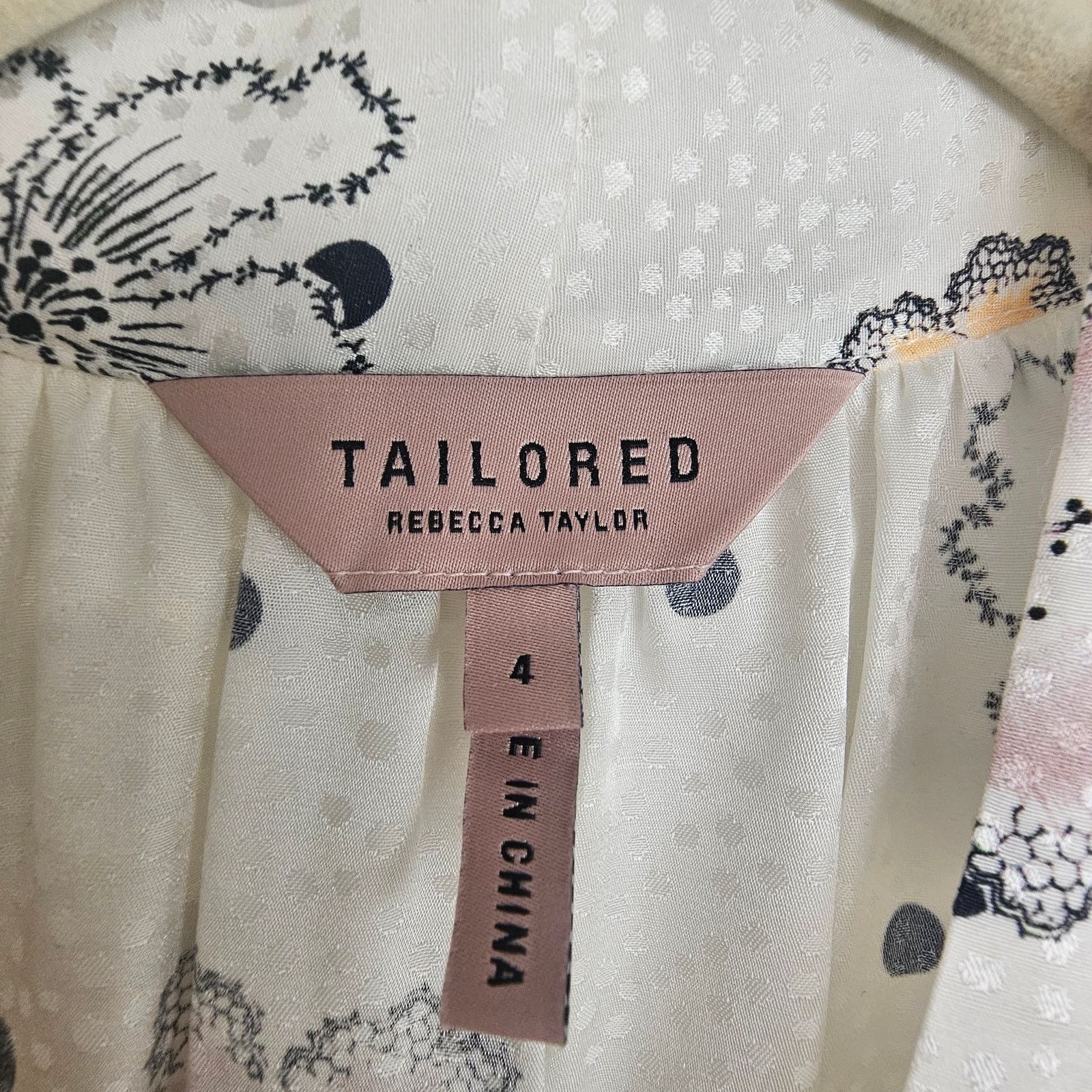 Rebecca Taylor Rebecca Taylor Floral Silk Top Size 4 Quiet Luxury Designer Size S / US 4 / IT 40 - 5 Thumbnail