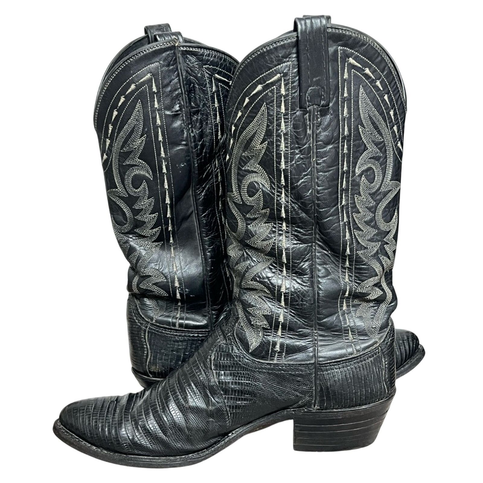Dan Post Dan Post Boots Winston Lizard Round Toe Cowboy Boots ~ Mens Size US 10 / EU 43 - 4 Thumbnail