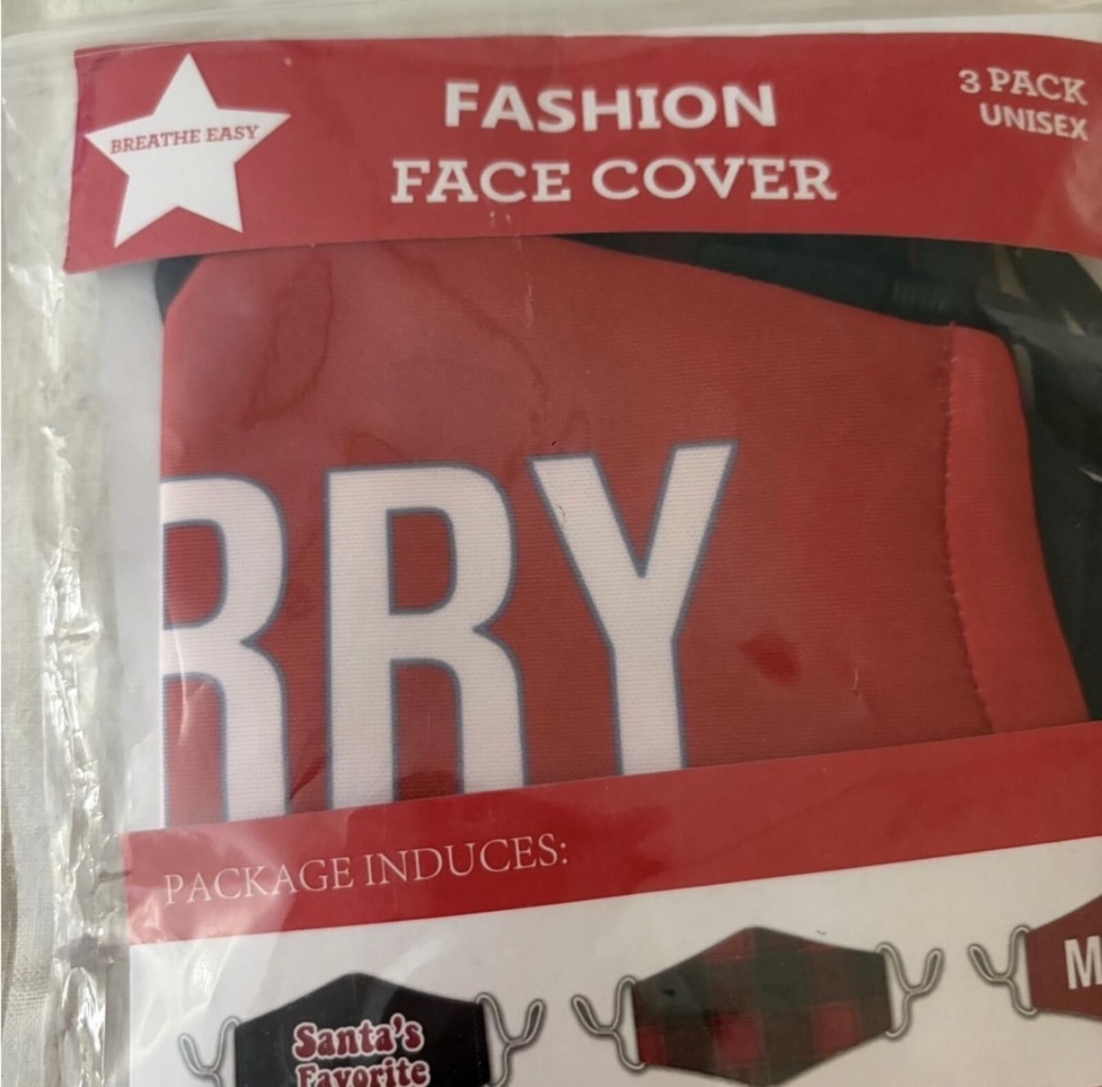 Other Fashion Face Mask 3-Pack Size ONE SIZE - 2 Thumbnail
