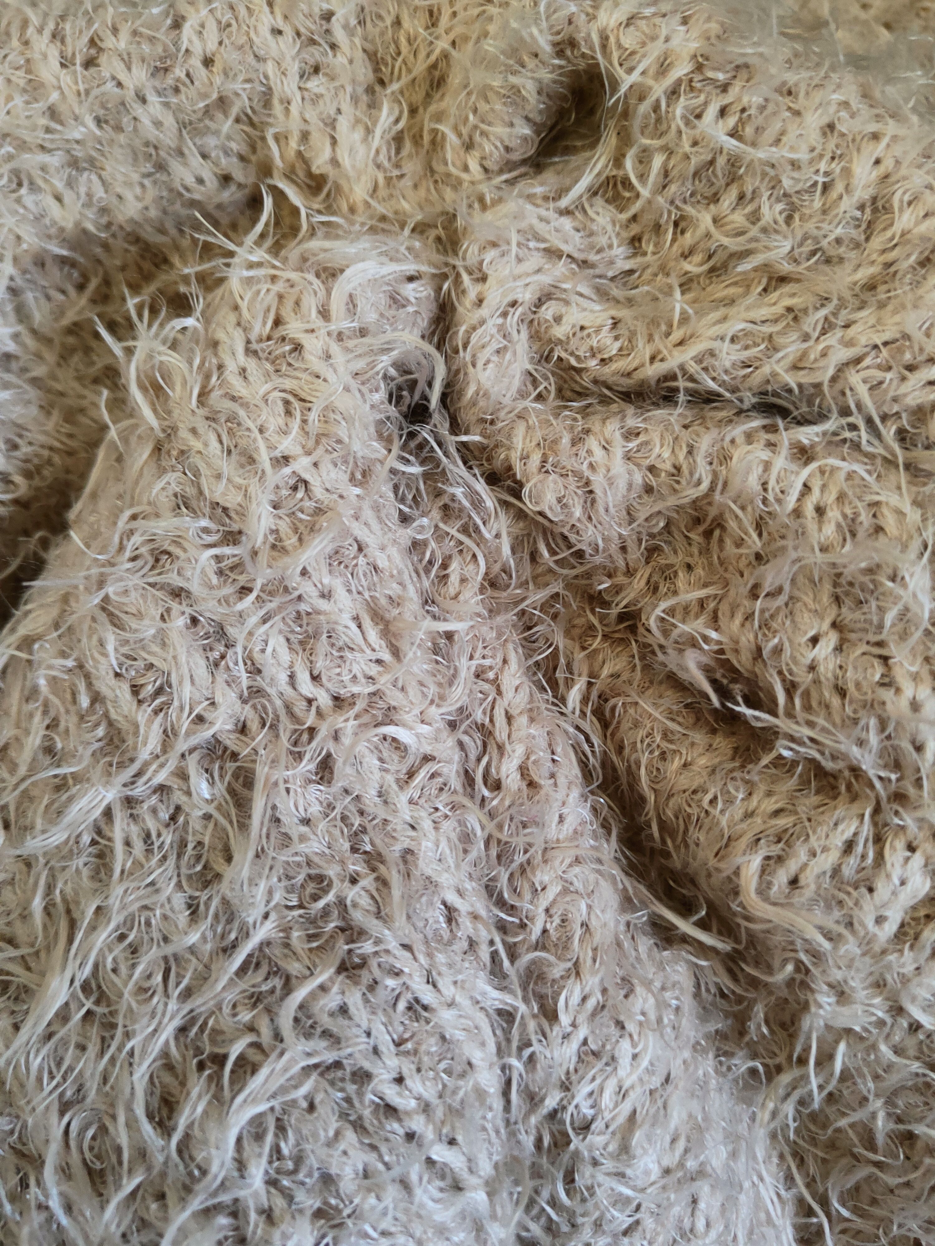 MOUSSY DL Moussy Beige Fur Mohair Knitwear #46-951 Size L / US 10 / IT 46 - 11 Thumbnail