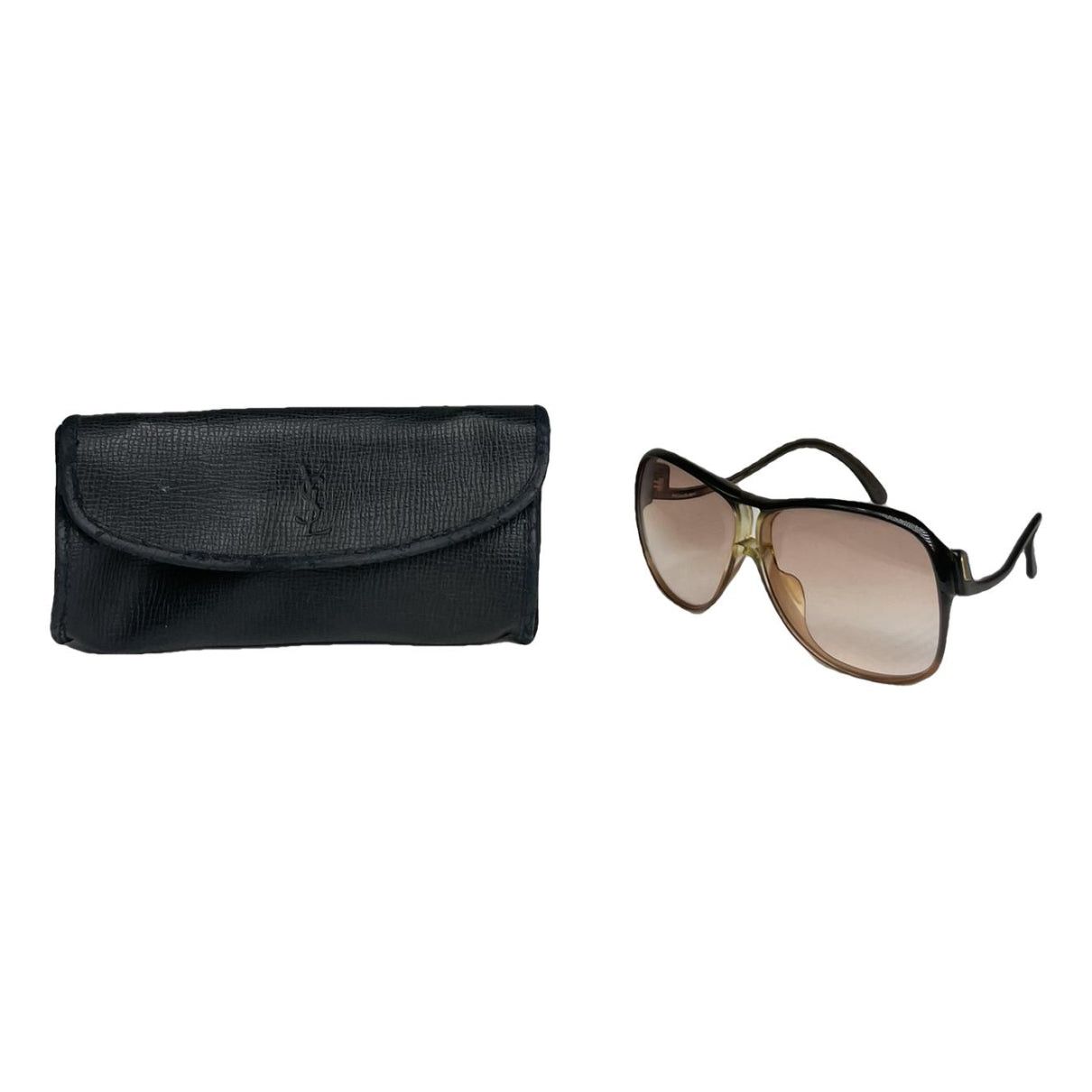 Saint Laurent Brown Plastic Sunglasses