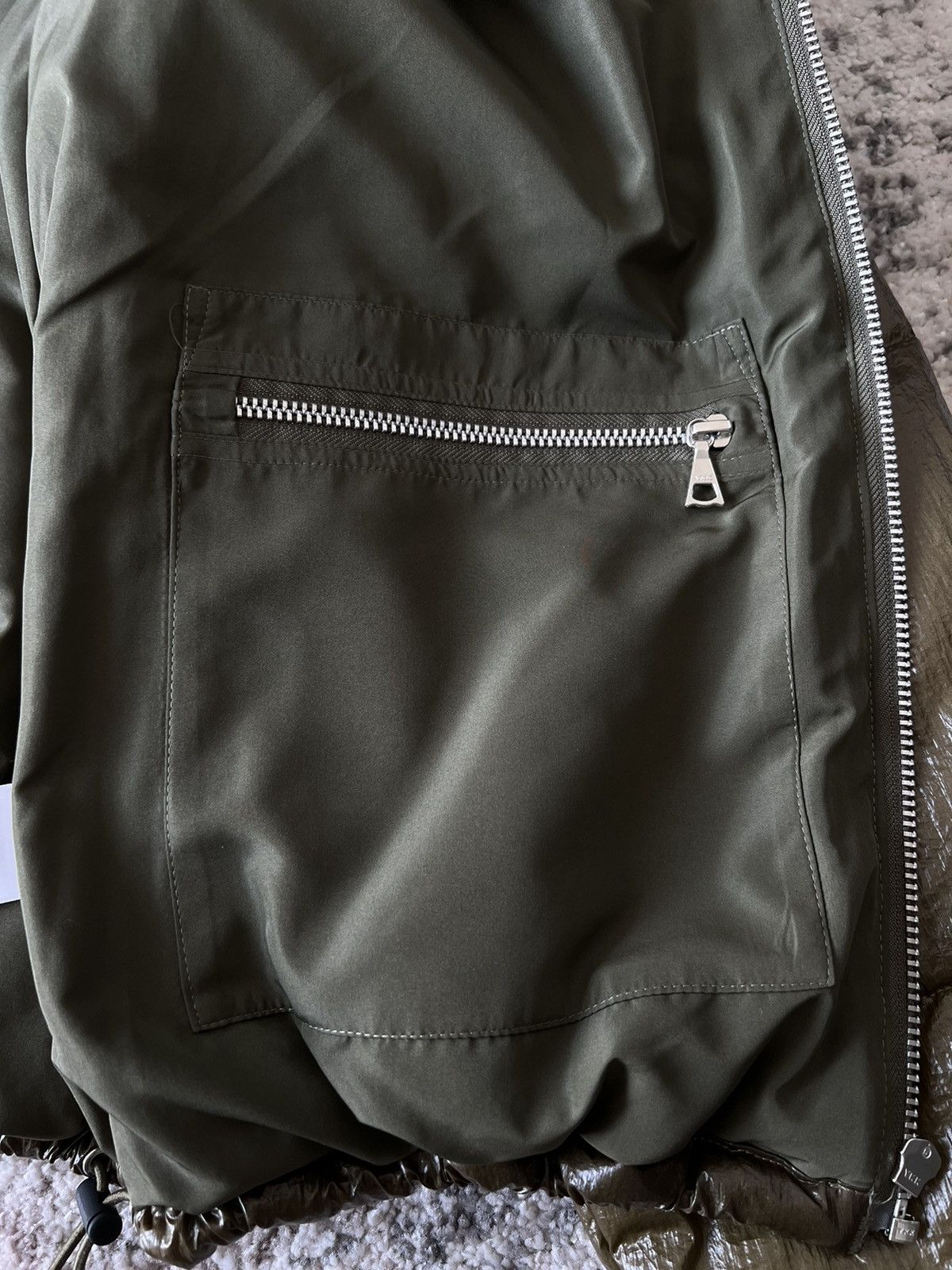 John Elliott Pico Quilted Nylon Lightweight Puffer Jacket - Olive Brown Size US L / EU 52-54 / 3 - 4 Thumbnail