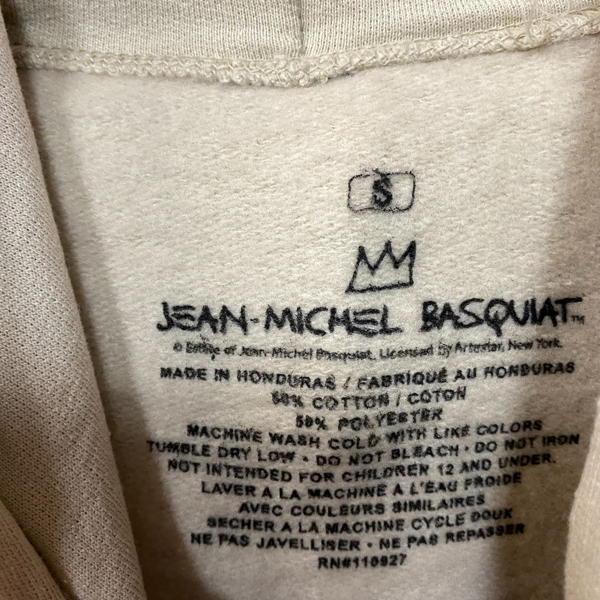 Jean-Michel Basquiat Jean Michel Basquiat Crown King Design Biege Hoodie size Sma Size US S / EU 44-46 / 1 - 4 Thumbnail