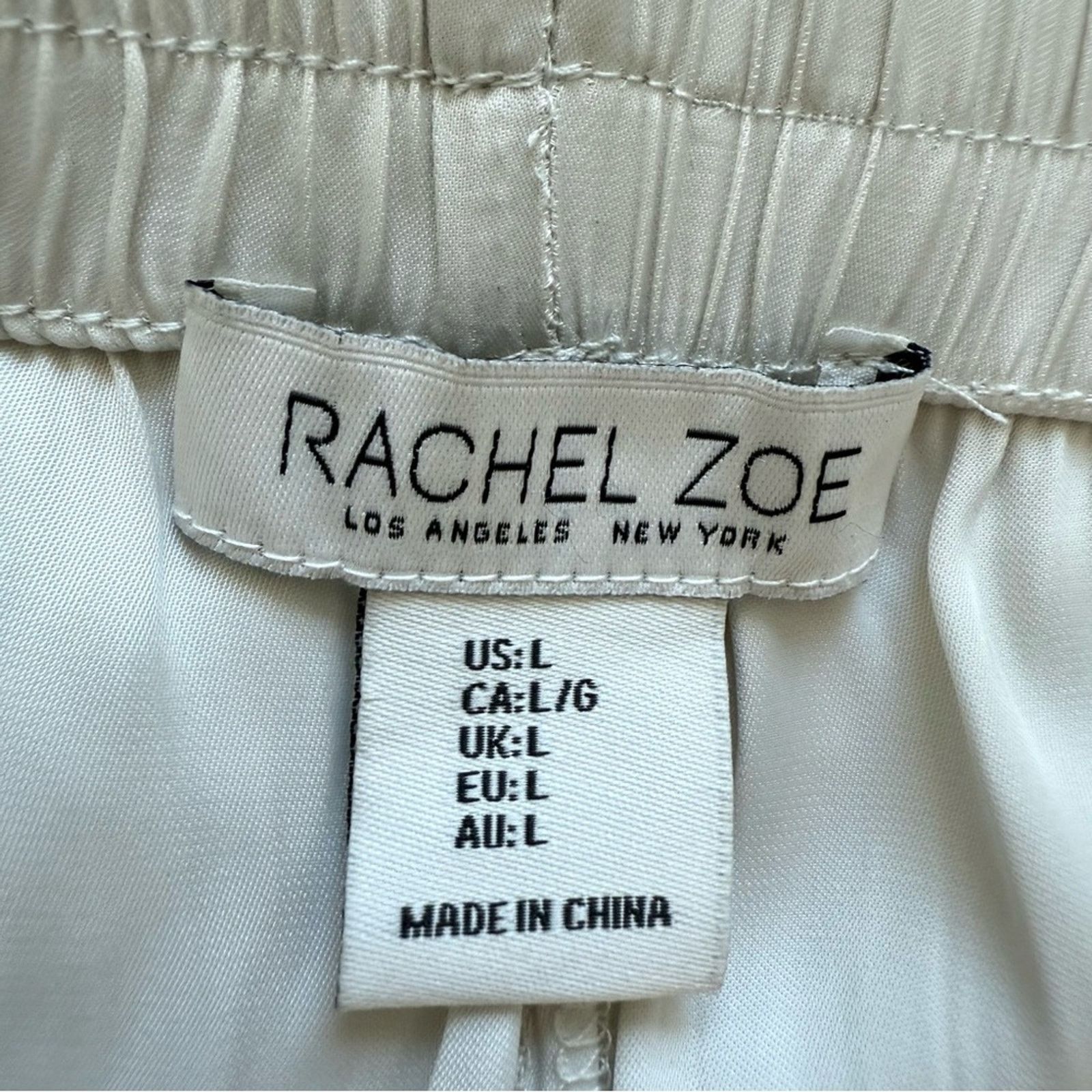 Rachel Zoe Rachel Zoe women wide leg light grey pants size L Size 32" / US 10 / IT 46 - 3 Thumbnail
