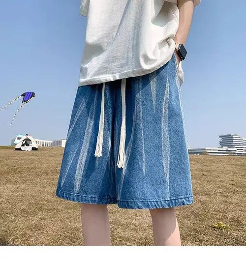 Japanese Brand Rumiko x Saki Blue High Street Vintage Casual Denim Shorts Size US 31 - 5 Thumbnail