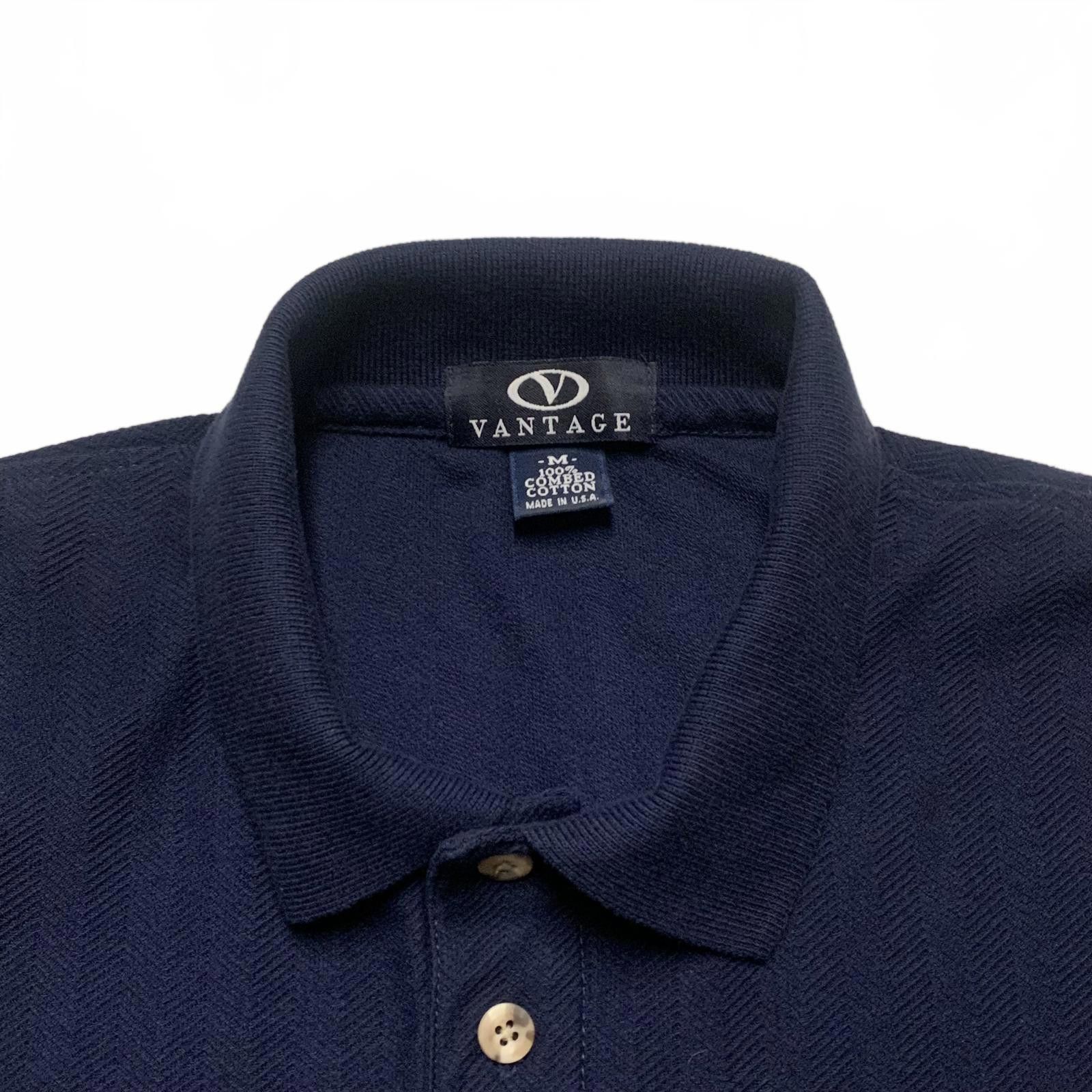 Vintage Vantage Men's M Navy Blue Polo Shirt Combed Cotton Size US M / EU 48-50 / 2 - 11 Thumbnail
