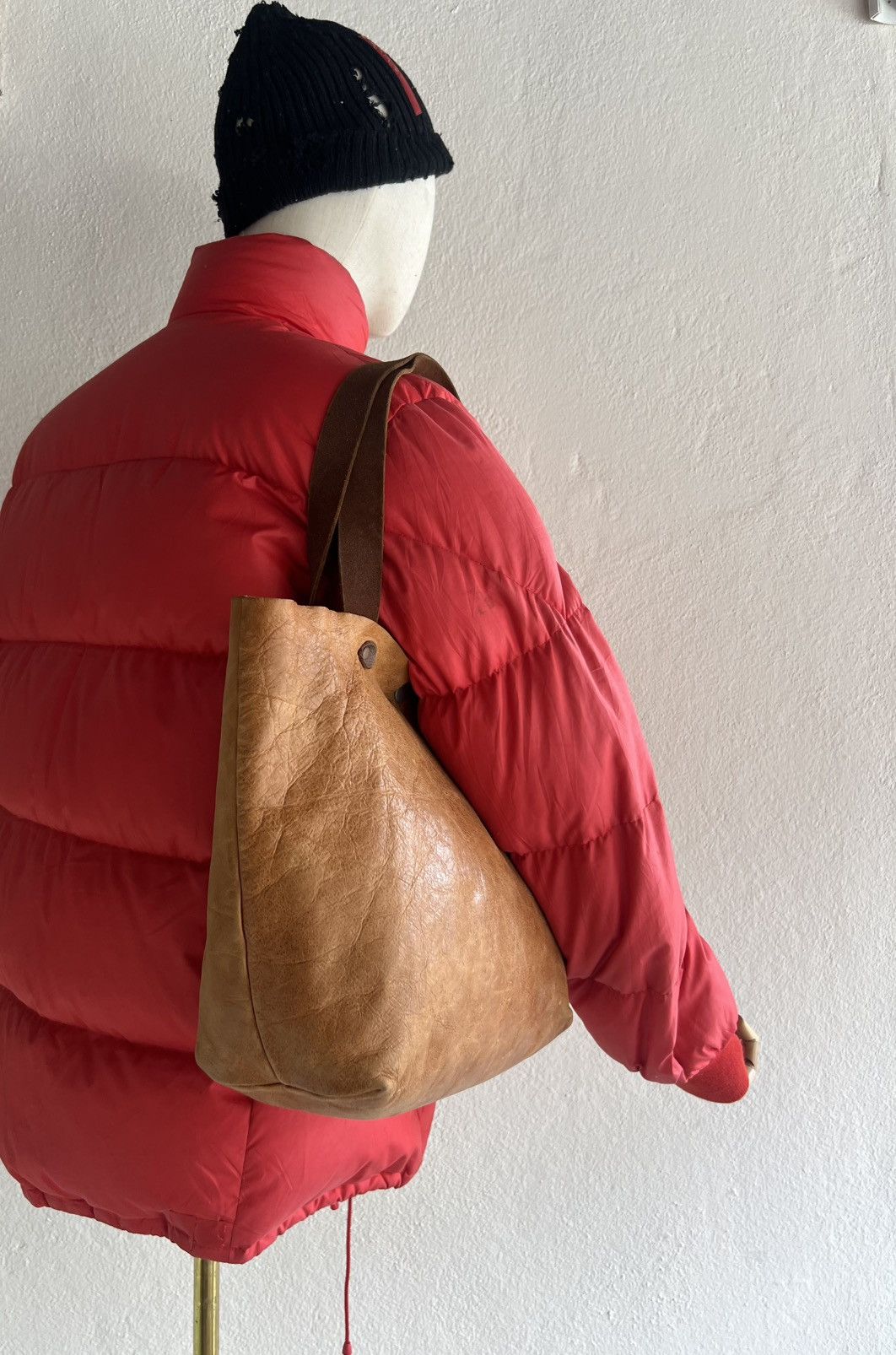 Leather Vintage Bia Baggio Japan Distressed Patina Leather Tote Bag Size ONE SIZE - 2 Thumbnail