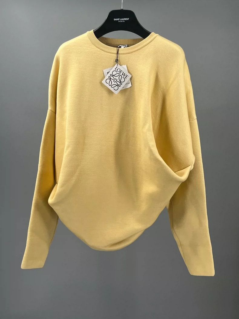Loewe LOEWE Yellow solid round neck casual sweater Size M / US 6-8 / IT 42-44 - 1 Thumbnail