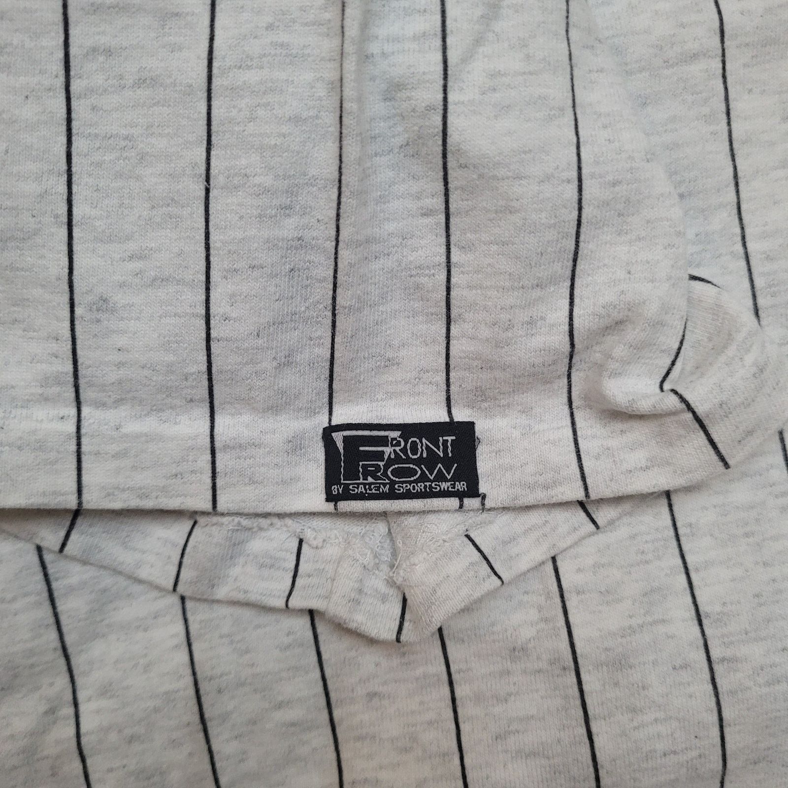 Salem Sportswear VTG 90s Chicago Blackhawks Pinstripe Button Up Jersey Tee L Size US L / EU 52-54 / 3 - 6 Thumbnail
