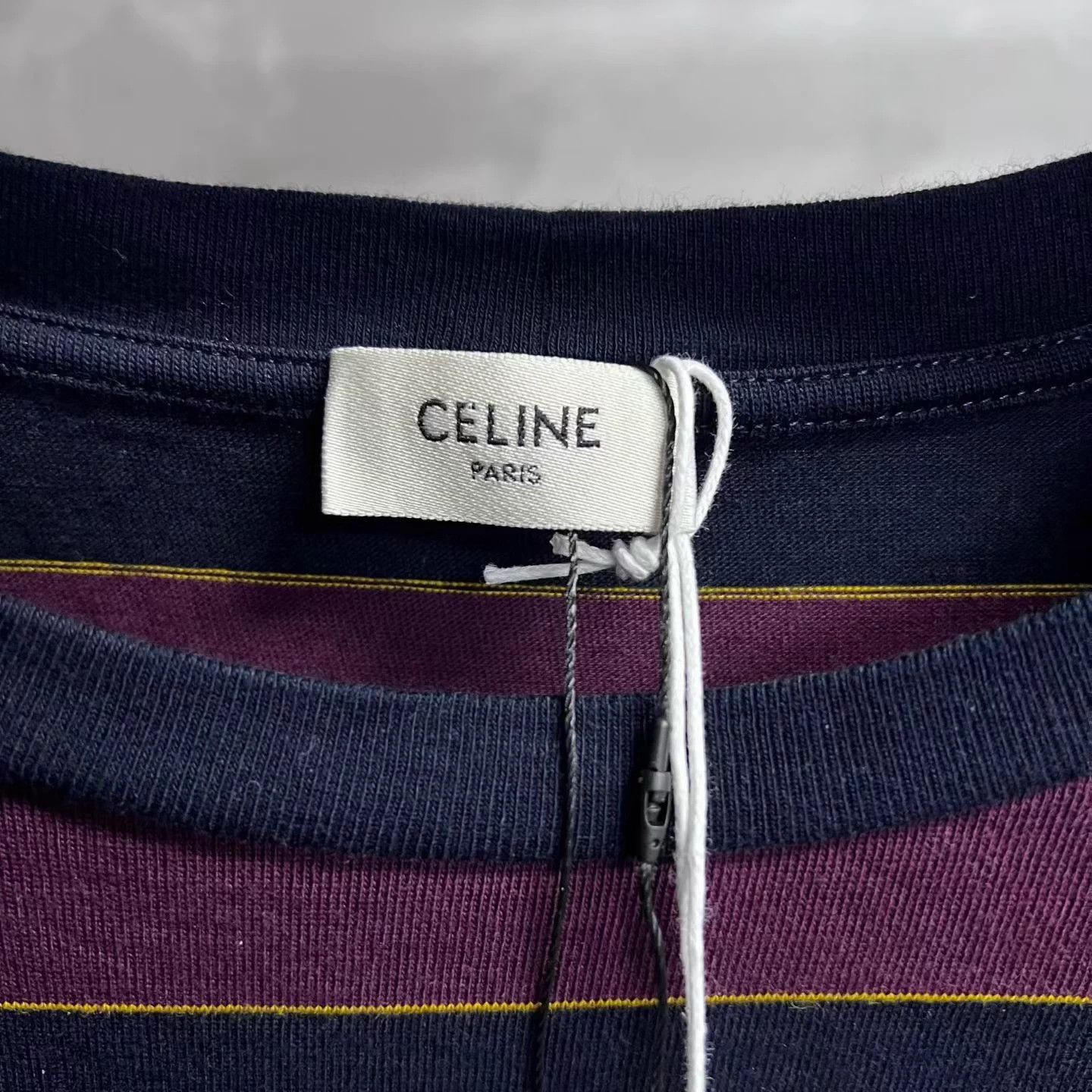 Celine Celine Red Stripe Crewneck Short-Sleeve Tee M with Tags Size M / US 6-8 / IT 42-44 - 3 Thumbnail