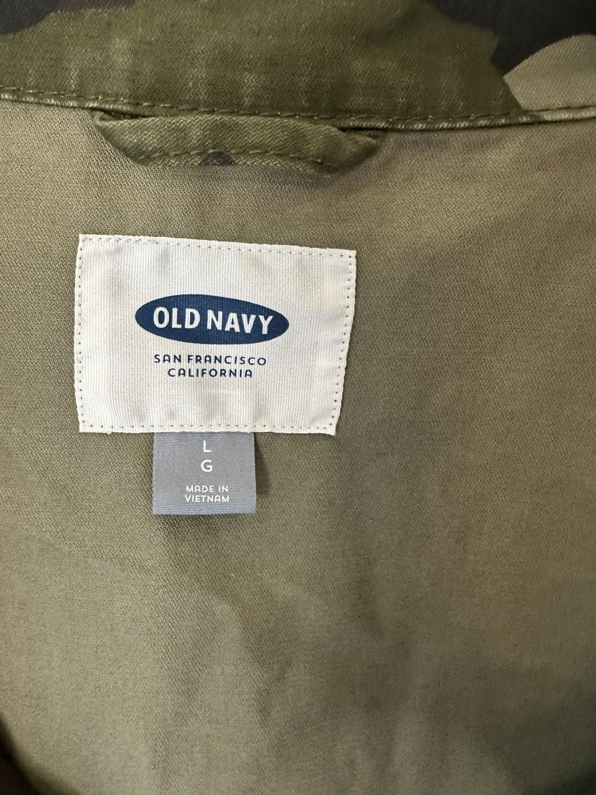 Old Navy Old Navy Camouflage Utility Jacket Size Large Snap Zip Front Size L / US 10 / IT 46 - 2 Thumbnail