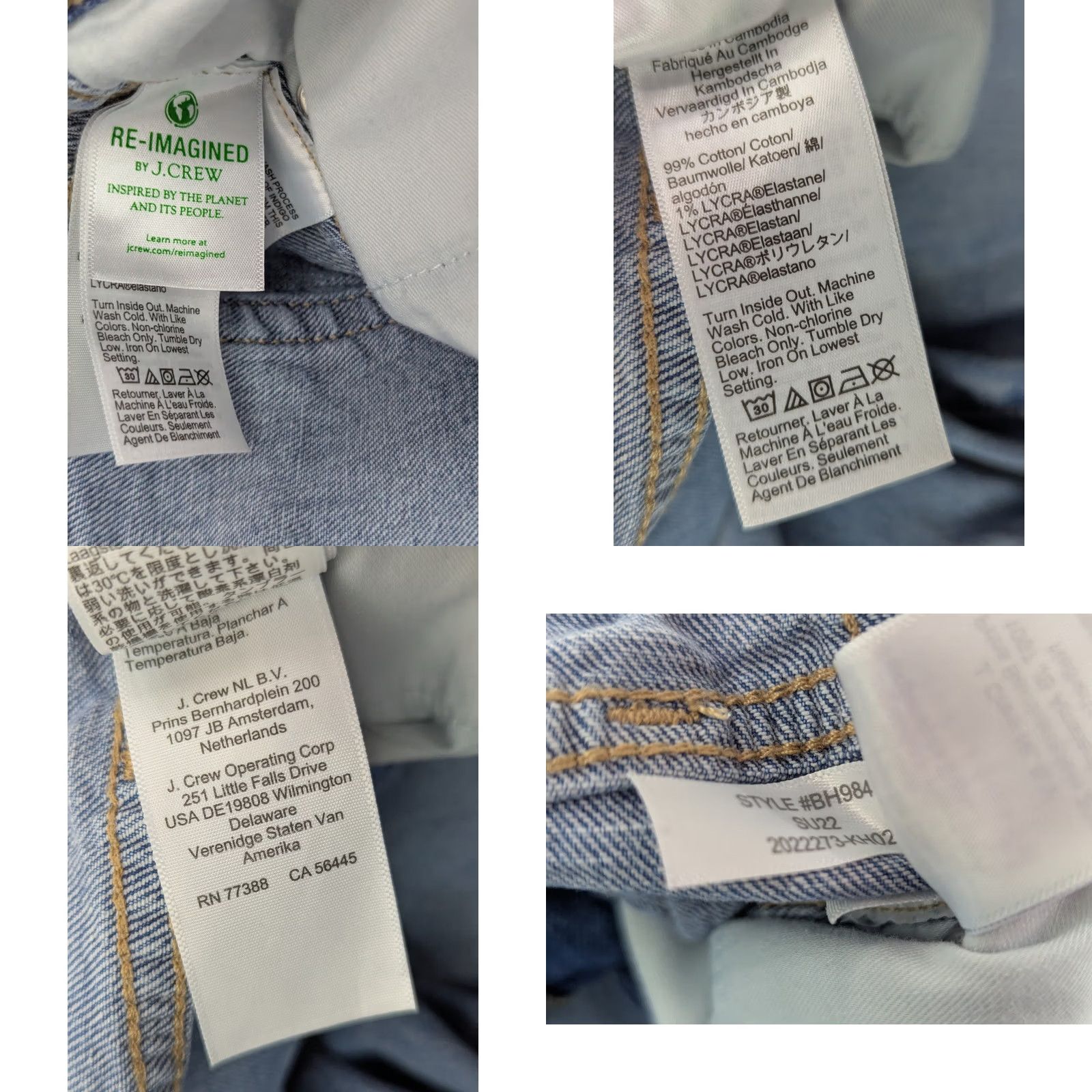 J.Crew J.CREW Classic High Rise Jeans Women Light Wash 30x28 Button Zip Stretch Straight Vintage: No 11/30 34 Regular Jeans Womens Size 24" / US 00 / IT 34 - 8 Thumbnail
