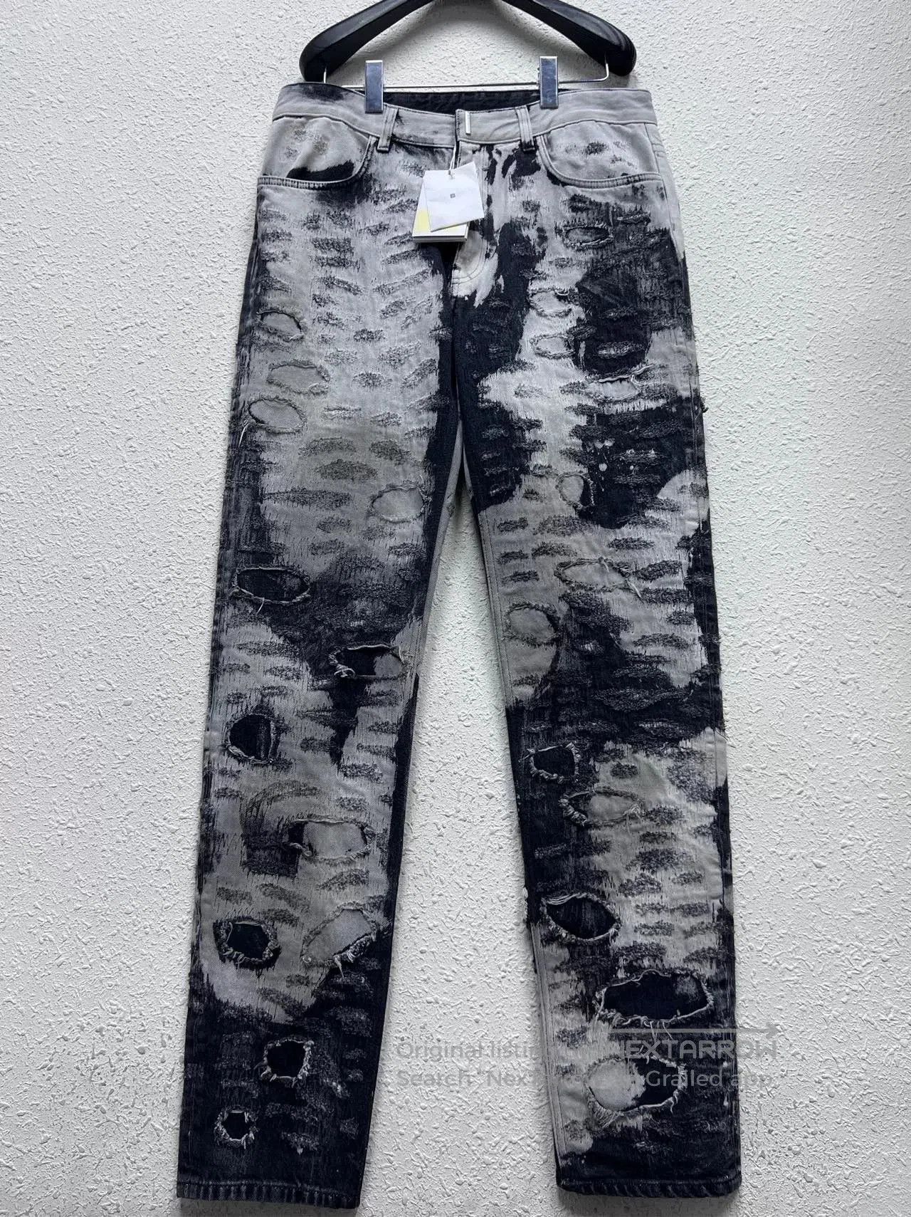 Givenchy Givenchy Boro Black and White Distressed Jeans. Size US 34 / EU 50 - 1 Thumbnail