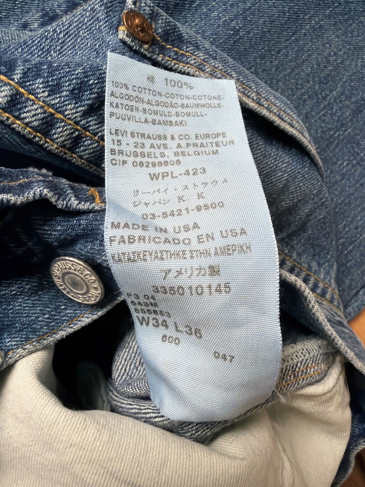 Levi's Vintage Clothing Levis Vintage LVC 501 1933 Deadstock. Size US 34 / EU 50 - 14 Thumbnail