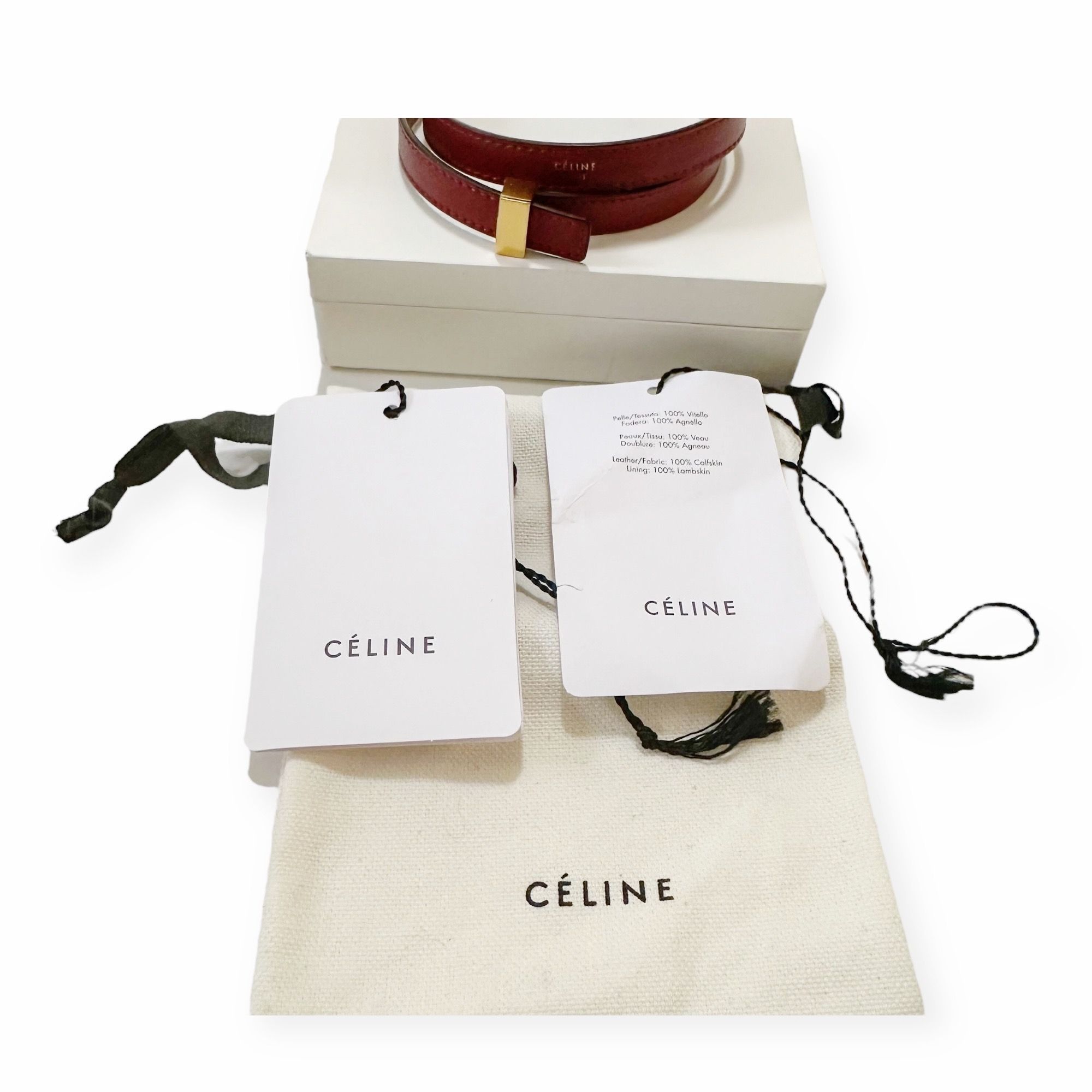Celine Celine Triple Tour Wrap Leather Bracelet, Never used, In Ori Size ONE SIZE - 13 Thumbnail