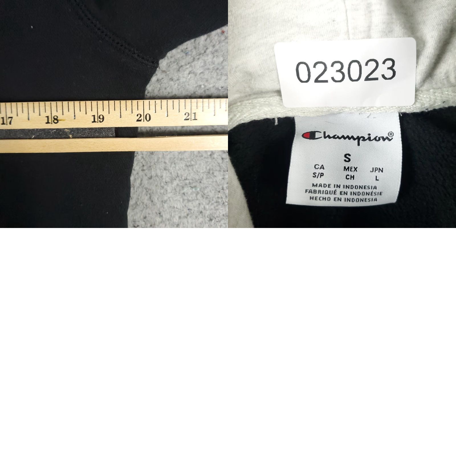 Champion VINTAGE Champion Hoodie Pullover Men Small Black Casual Fleece Sweatshirt Athletic Sports Size US S / EU 44-46 / 1 - 8 Thumbnail