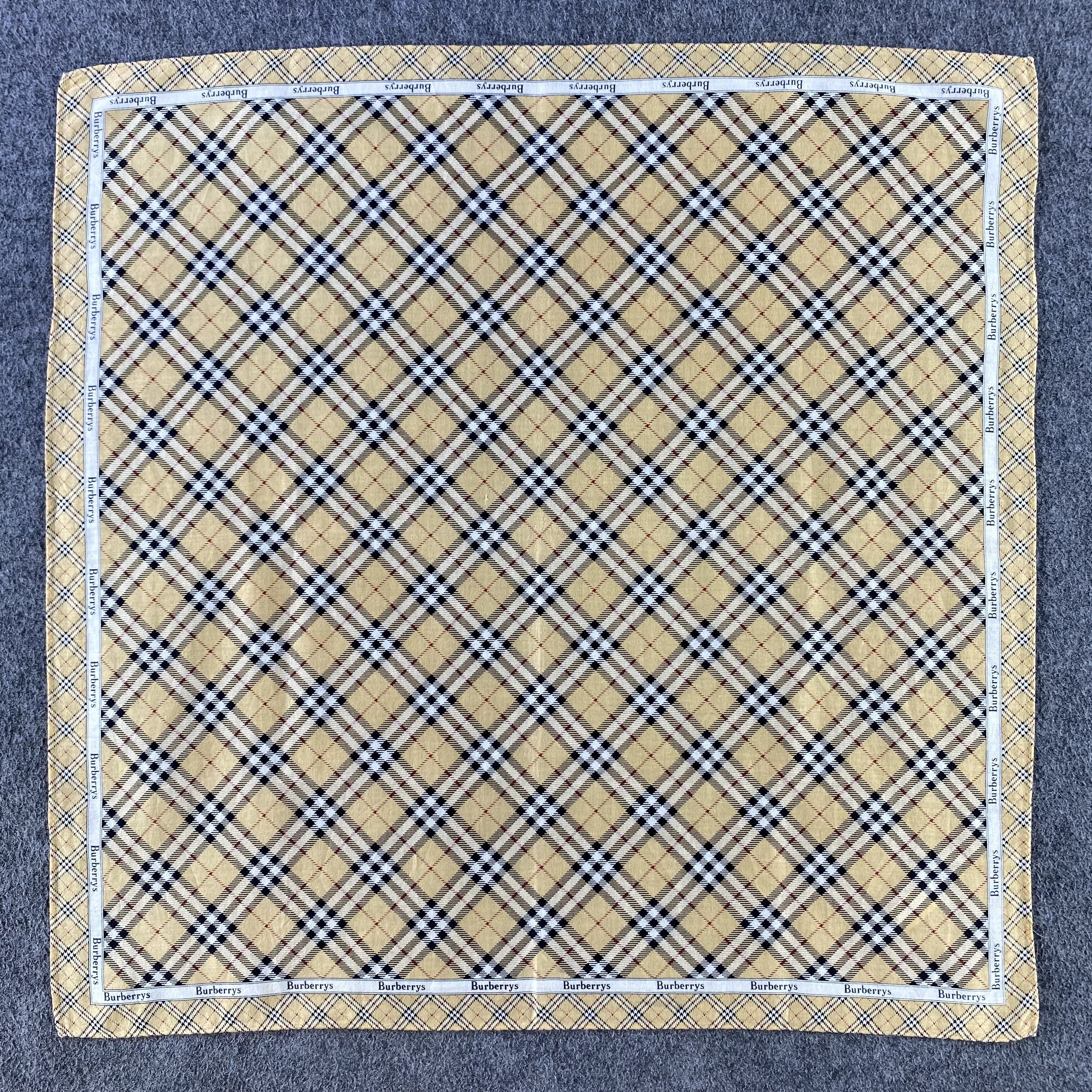 Burberry × Vintage Burberry Handkerchief/Neckerchief/Bandana HC657 Size ONE SIZE - 1 Thumbnail
