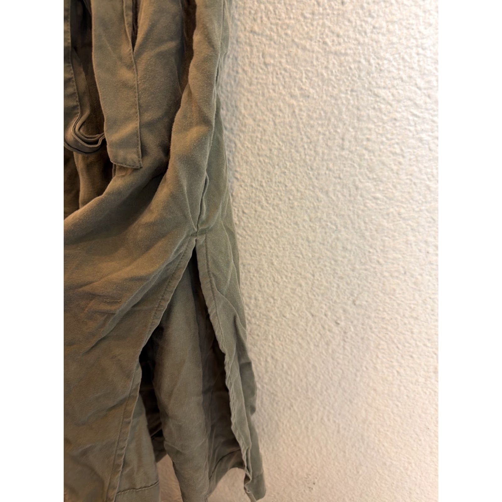 Banana Republic VINTAGE Banana Republic Women’s Small Olive Sleeveless Belted Flight Jacket Dress Tencel Size S / US 4 / IT 40 - 4 Thumbnail