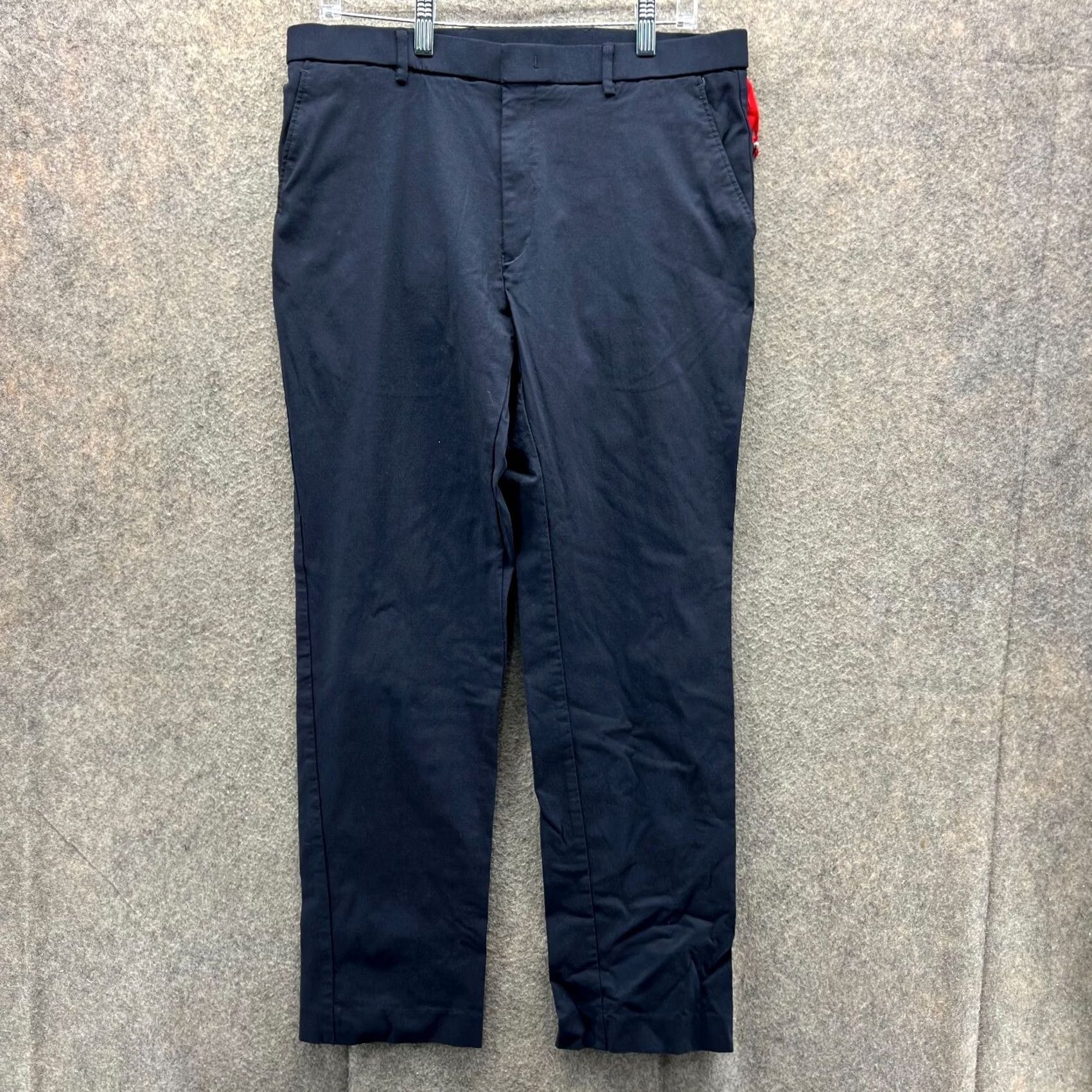 Tommy Hilfiger Tommy Hilfiger Dress Pants Mens 34x32 Blue Stretch Chino Flat Rayon Trouser Size US 34 / EU 50 - 2 Thumbnail